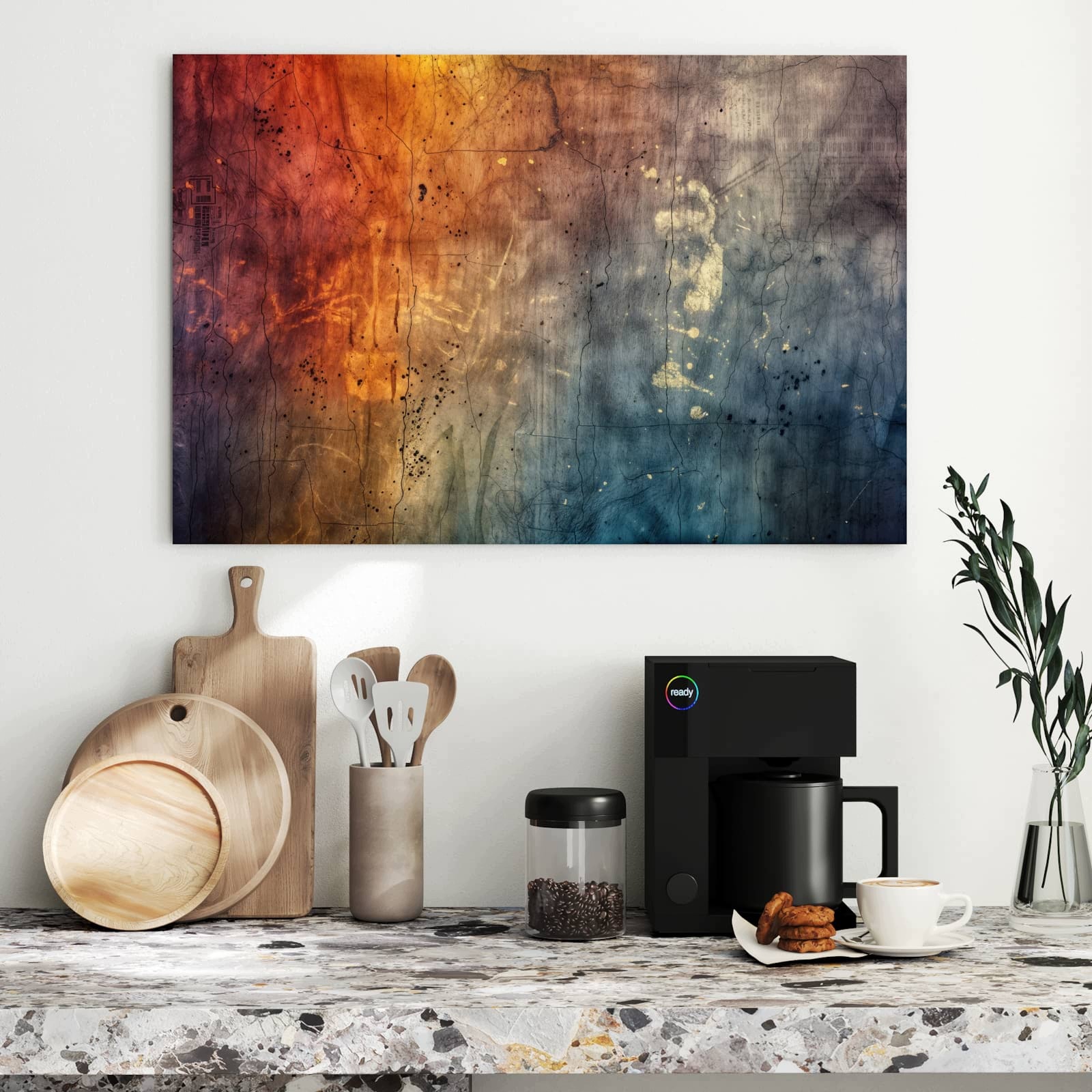 Magnetická tabule – obraz na zeď Abstraktní paleta barev | 90 × 60 cm
