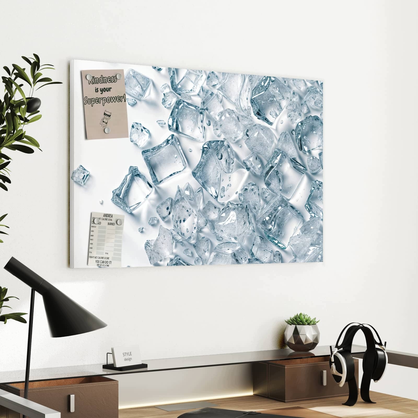 Magnetická tabule – obraz na zeď Kostky ledu hromada | 60 × 40 cm
