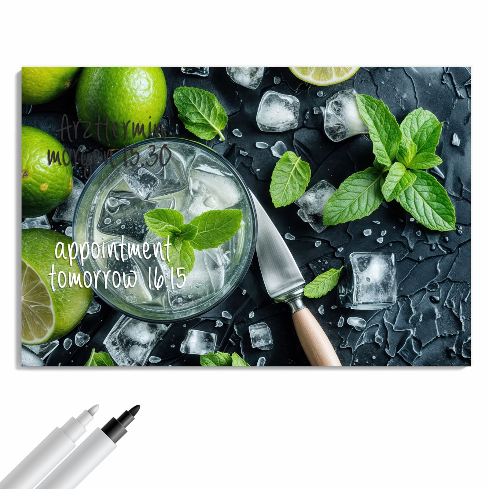 Magnetická tabule – obraz na zeď Svěží limetky | 90 × 60 cm