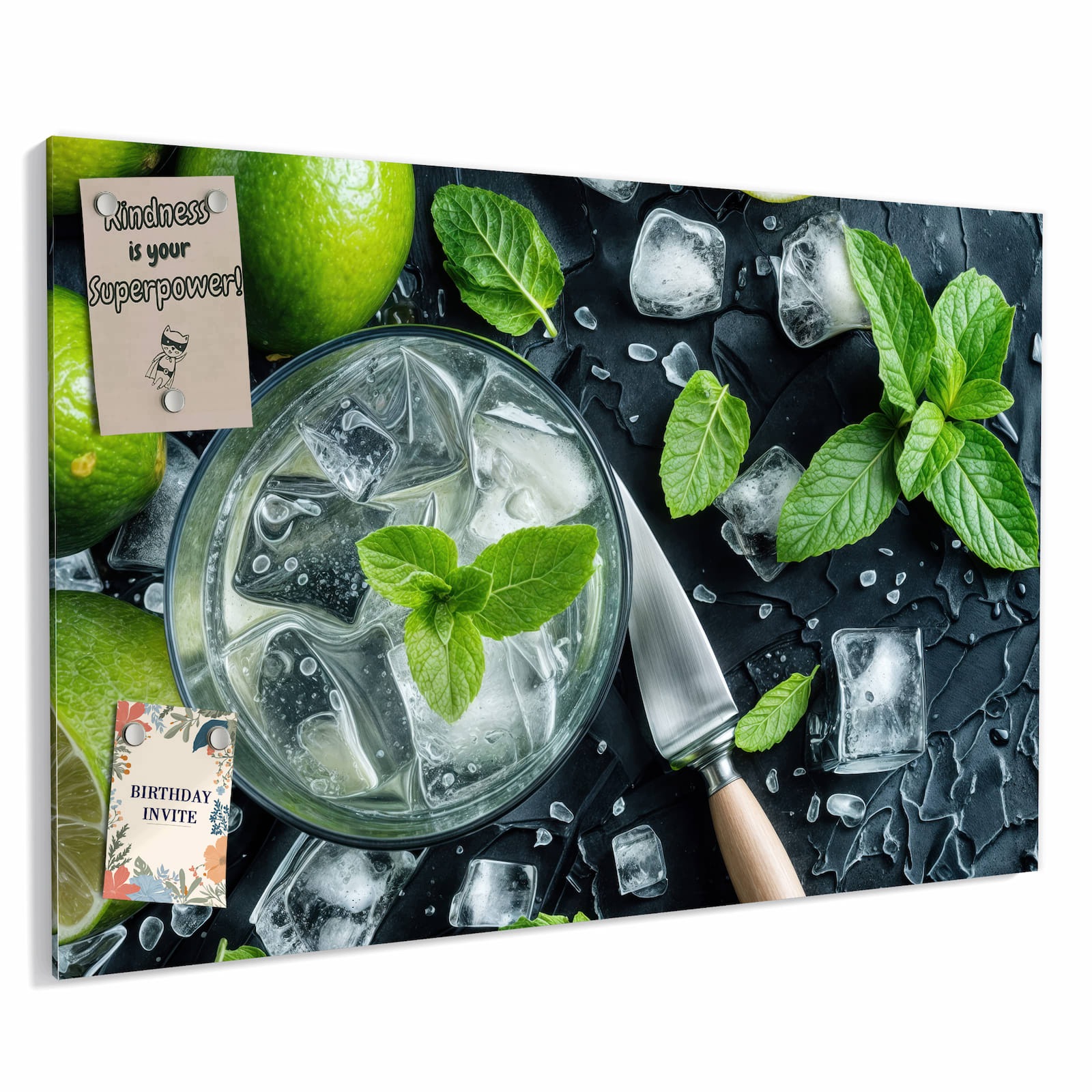 Magnetická tabule – obraz na zeď Svěží limetky | 90 × 60 cm