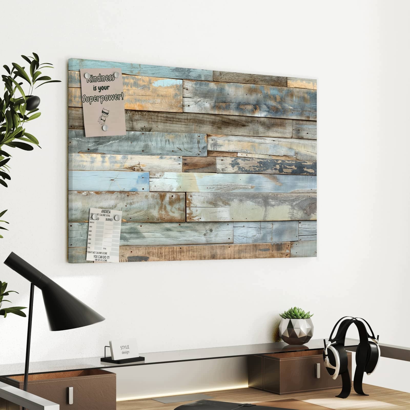 Magnetická tabule – obraz na zeď Stará prkna | 60 × 40 cm