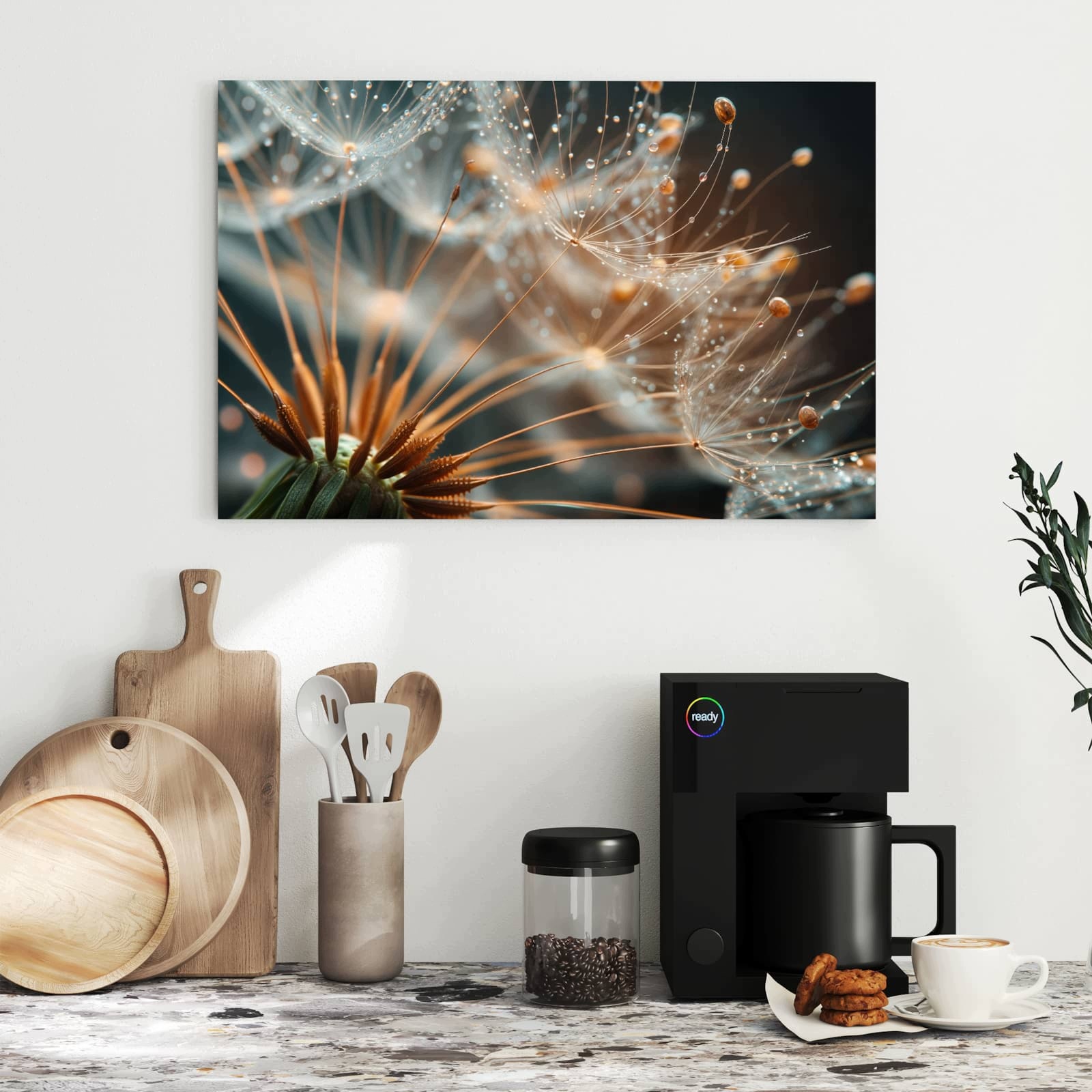Magnetická tabule – obraz na zeď Perličky pampelišky | 60 × 40 cm
