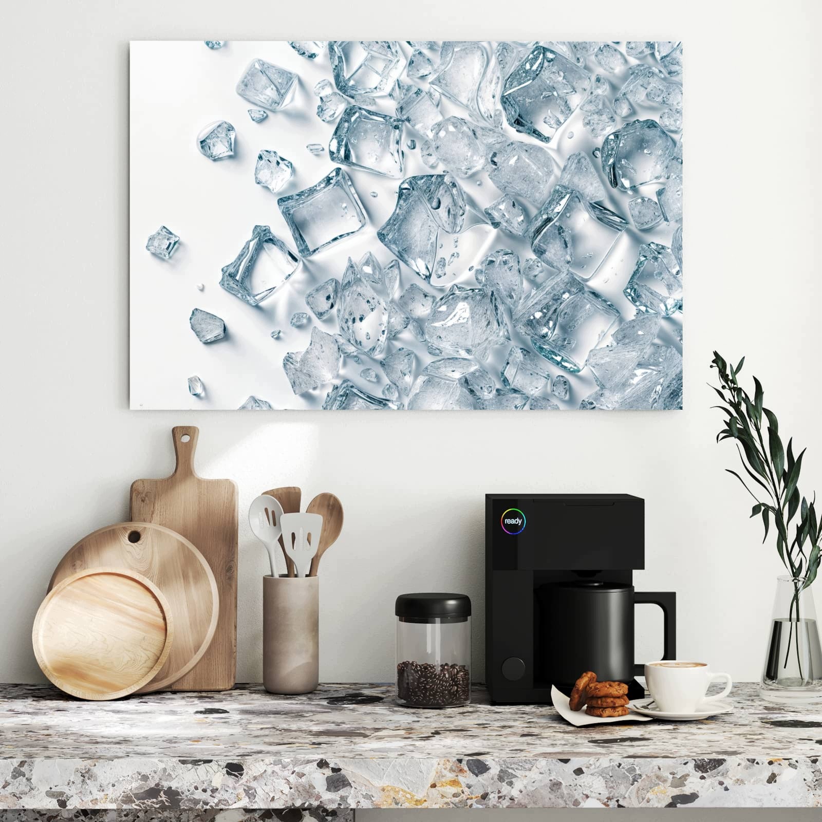 Magnetická tabule – obraz na zeď Kostky ledu hromada | 90 × 60 cm