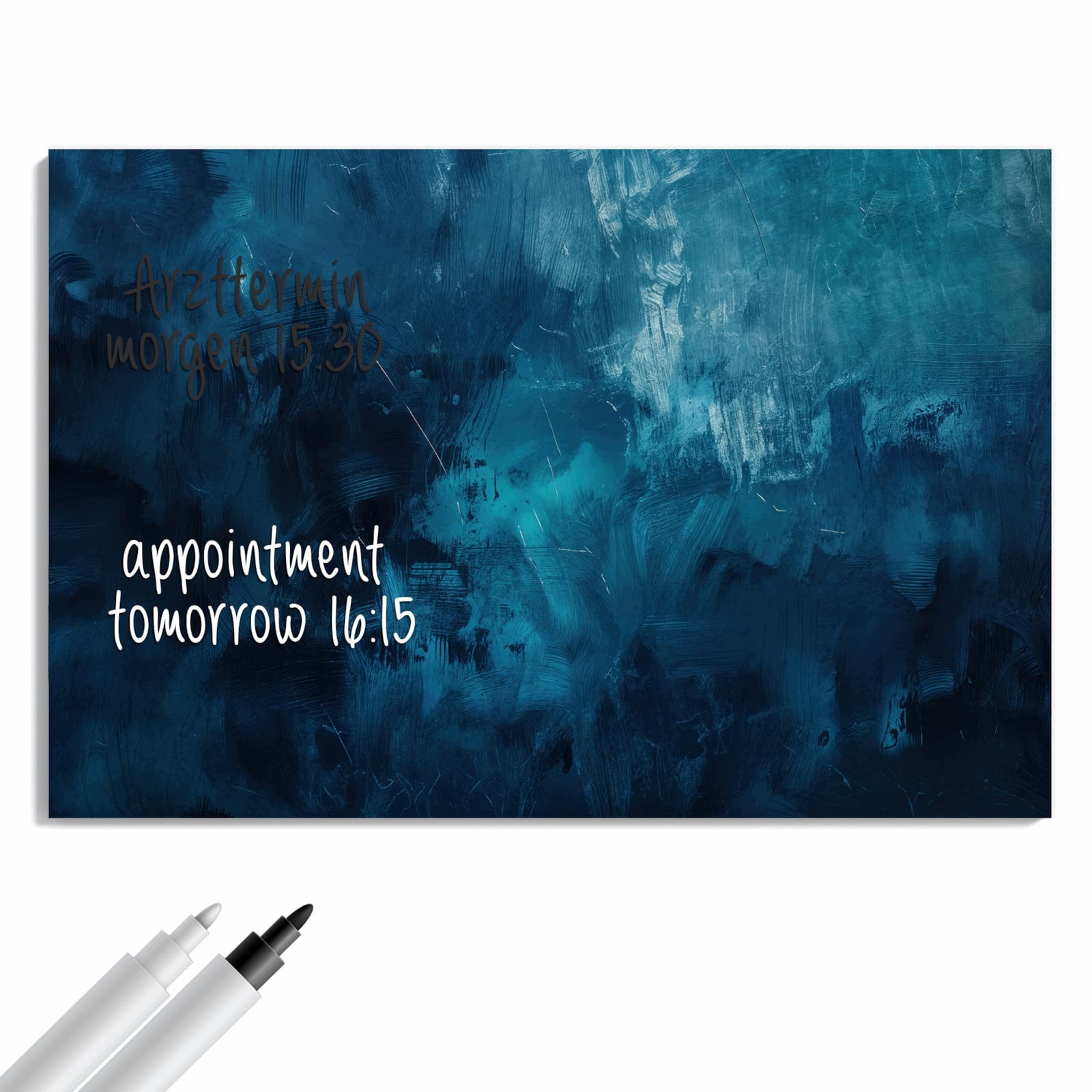 Magnetická tabule – obraz na zeď Abstraktní odstíny modré | 90 × 60 cm