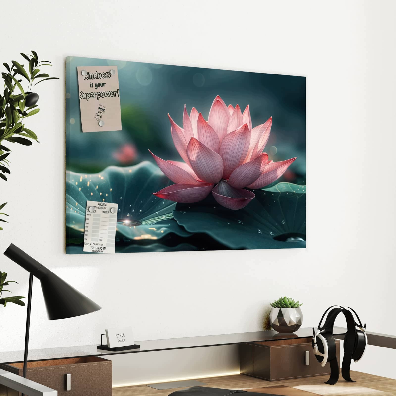 Magnetická tabule – obraz na zeď Kouzlo lotosu | 60 × 40 cm
