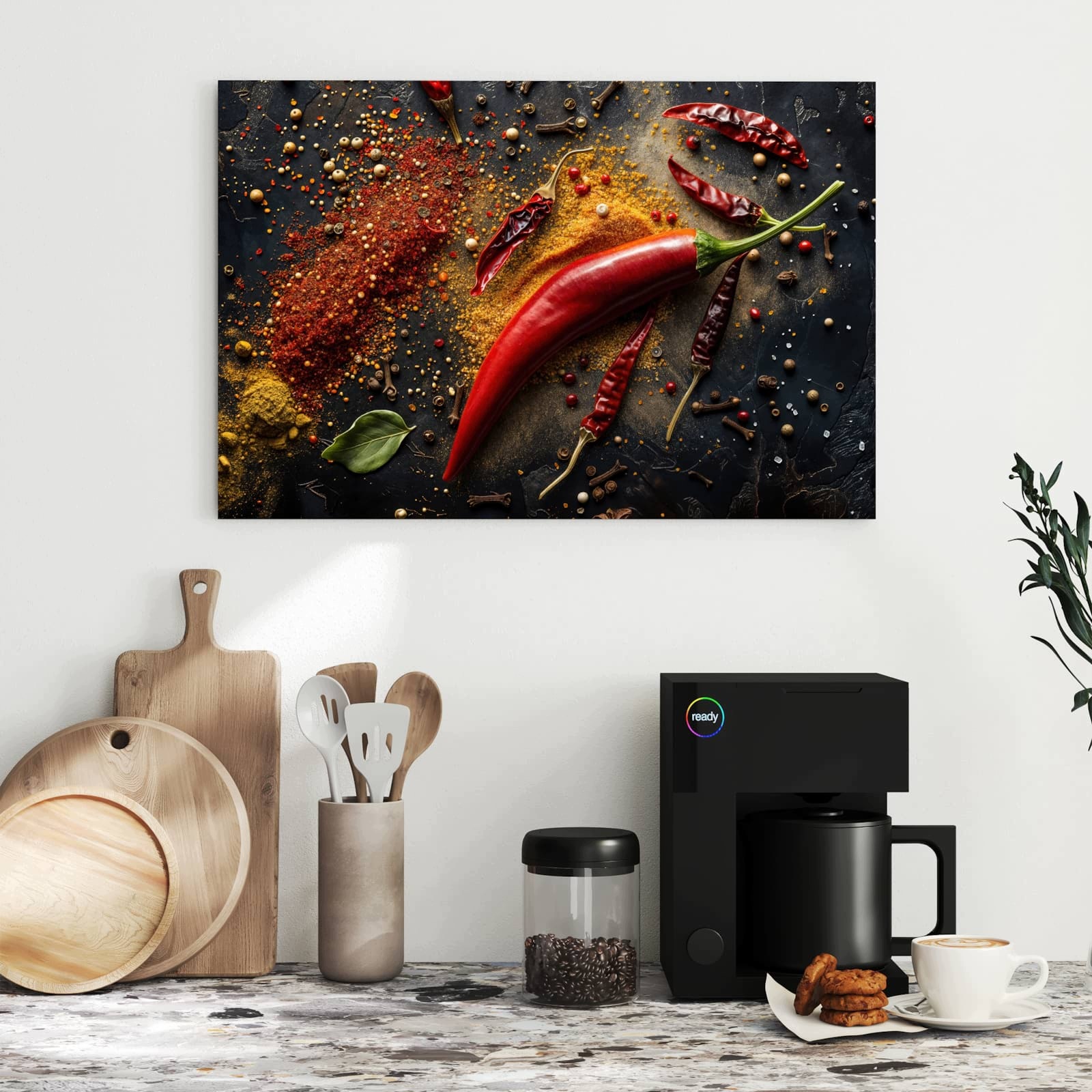 Magnetická tabule – obraz na zeď Pohled na směs koření | 60 × 40 cm