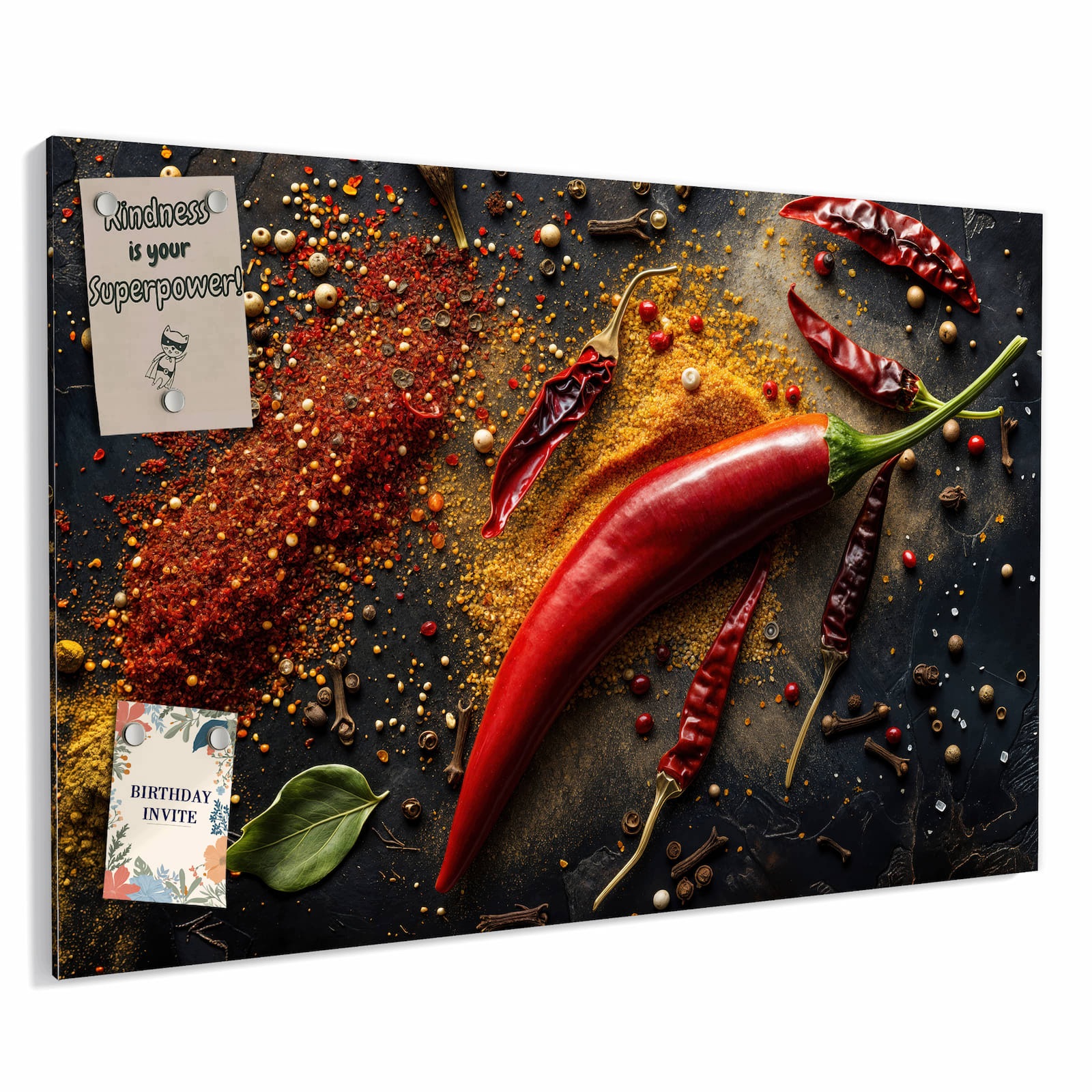 Magnetická tabule – obraz na zeď Pohled na směs koření | 60 × 40 cm