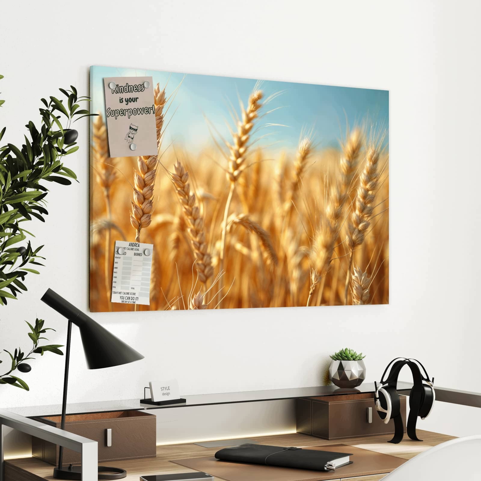 Magnetická tabule – obraz na zeď Jemné pole pšenice | 90 × 60 cm