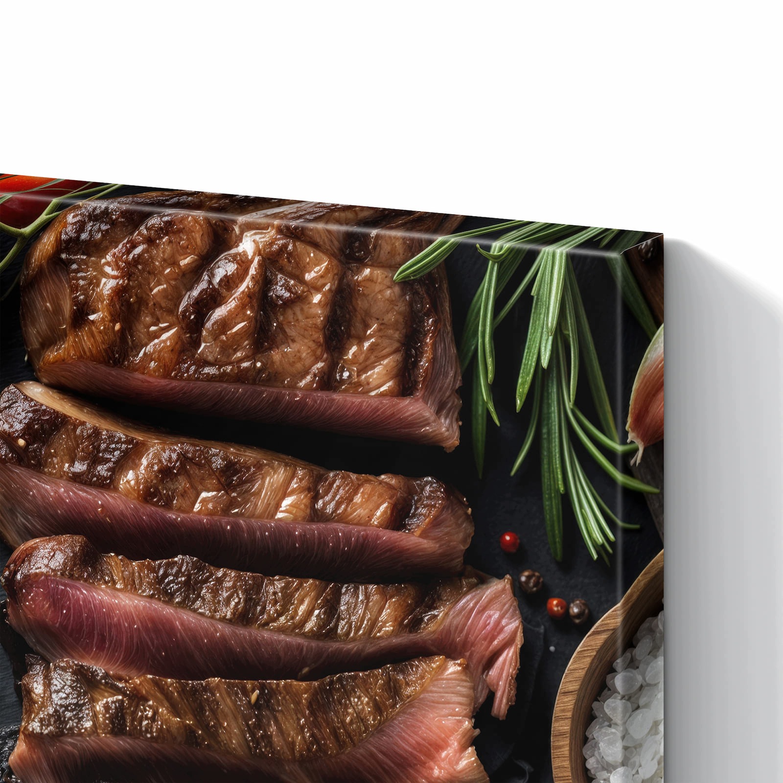 Magnetická tabule – obraz na zeď Grilovaný steak na talíři | 60 × 40 cm