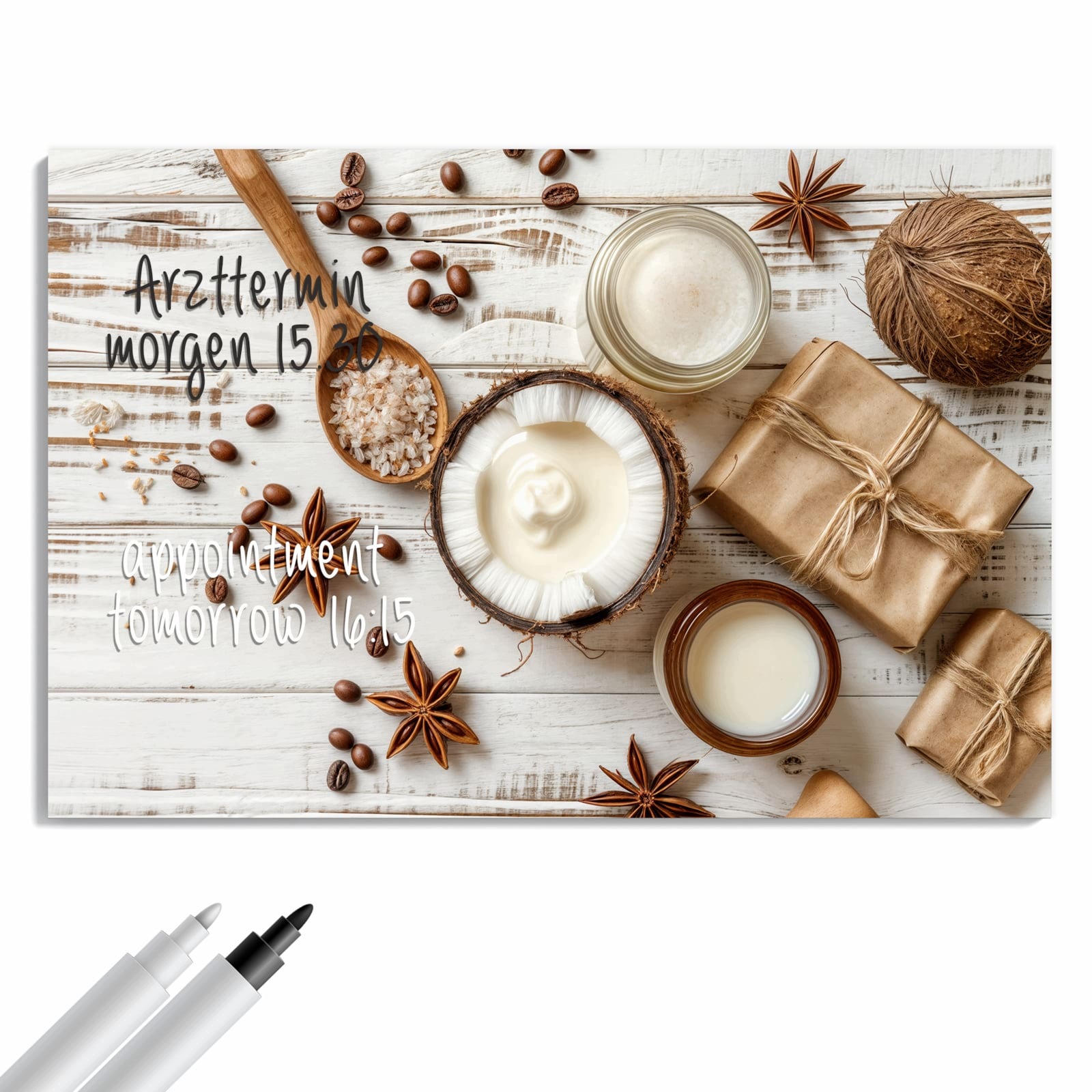 Magnetická tabule – obraz na zeď Přírodní kosmetika | 90 × 60 cm
