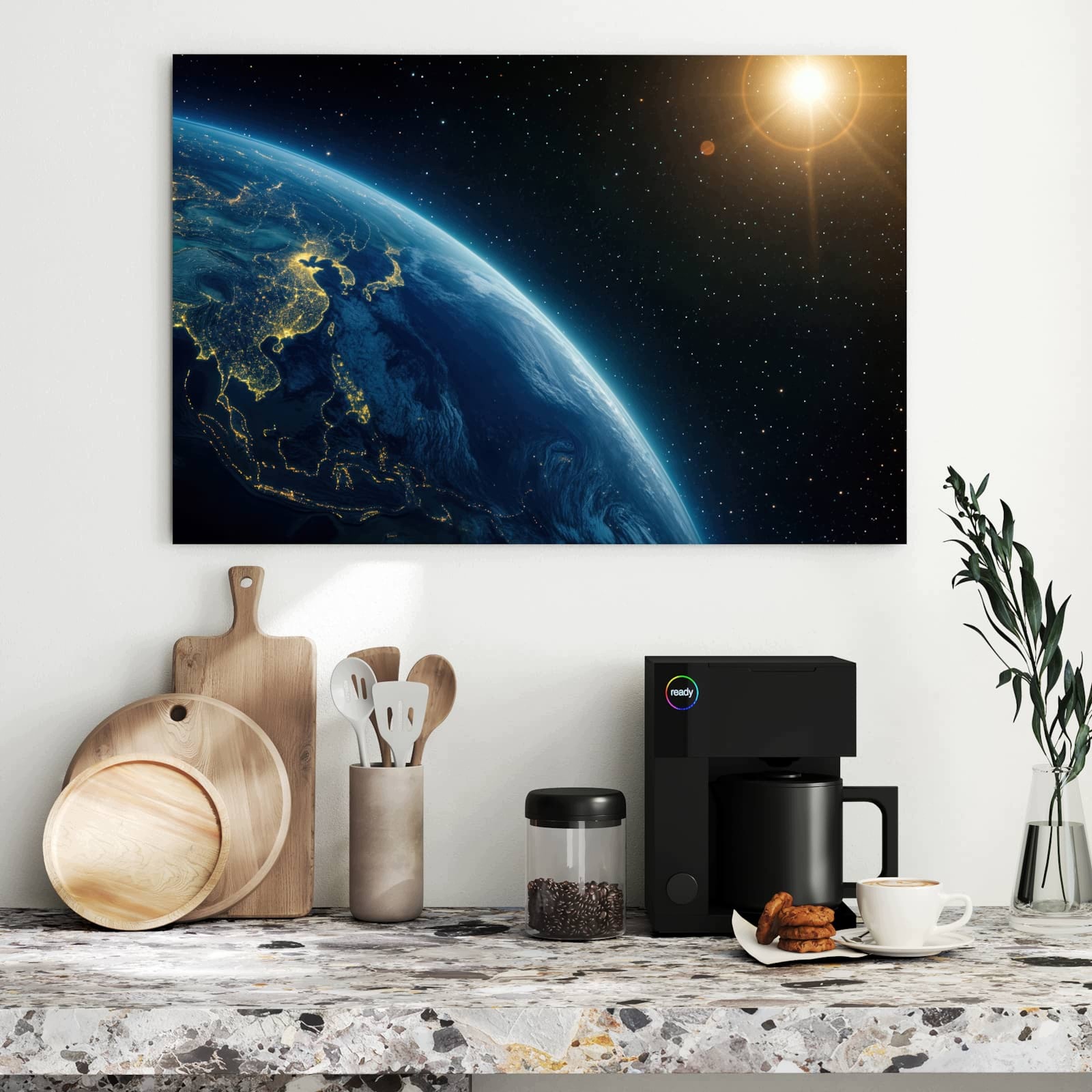 Magnetická tabule – obraz na zeď Země noc | 90 × 60 cm