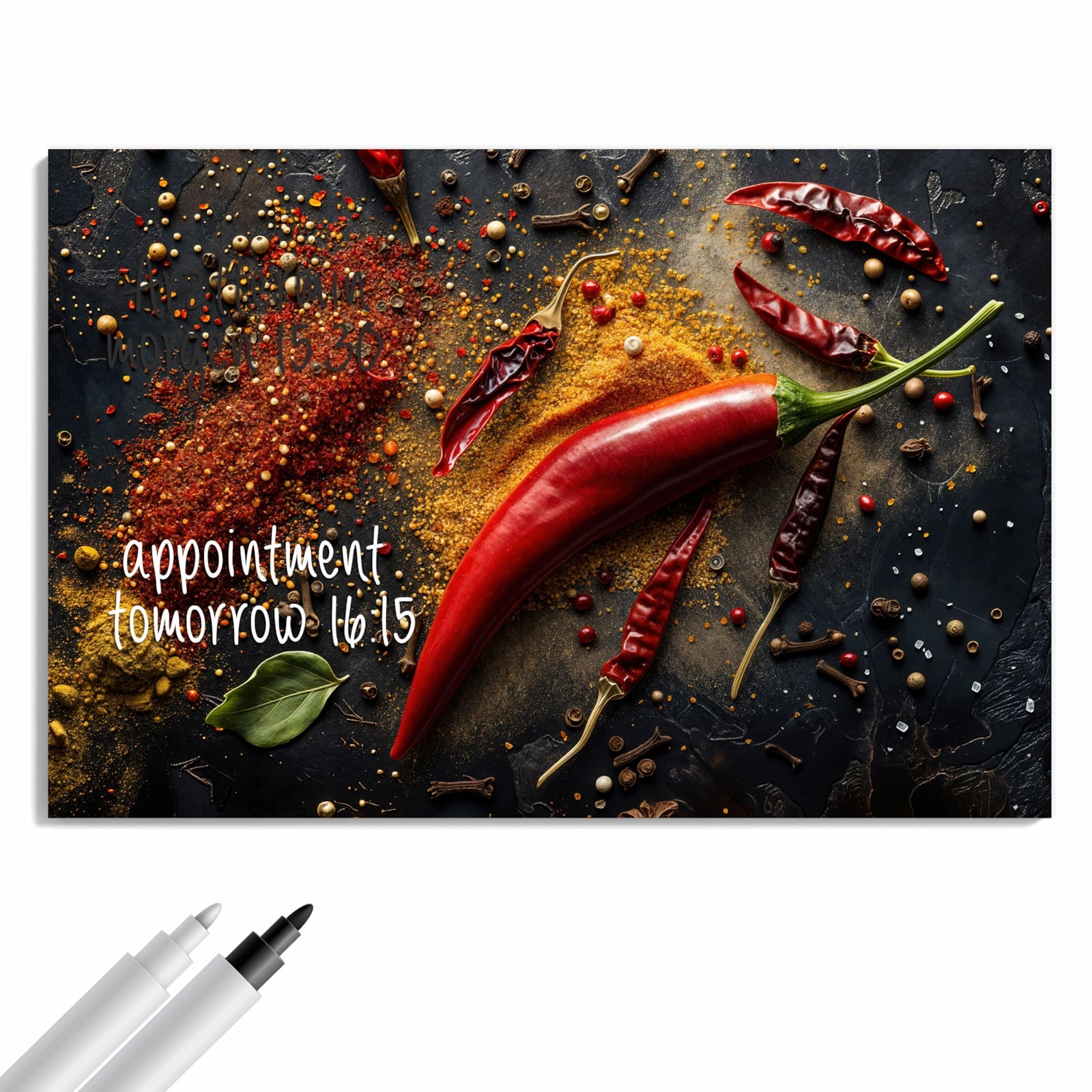 Magnetická tabule – obraz na zeď Pohled na směs koření | 90 × 60 cm