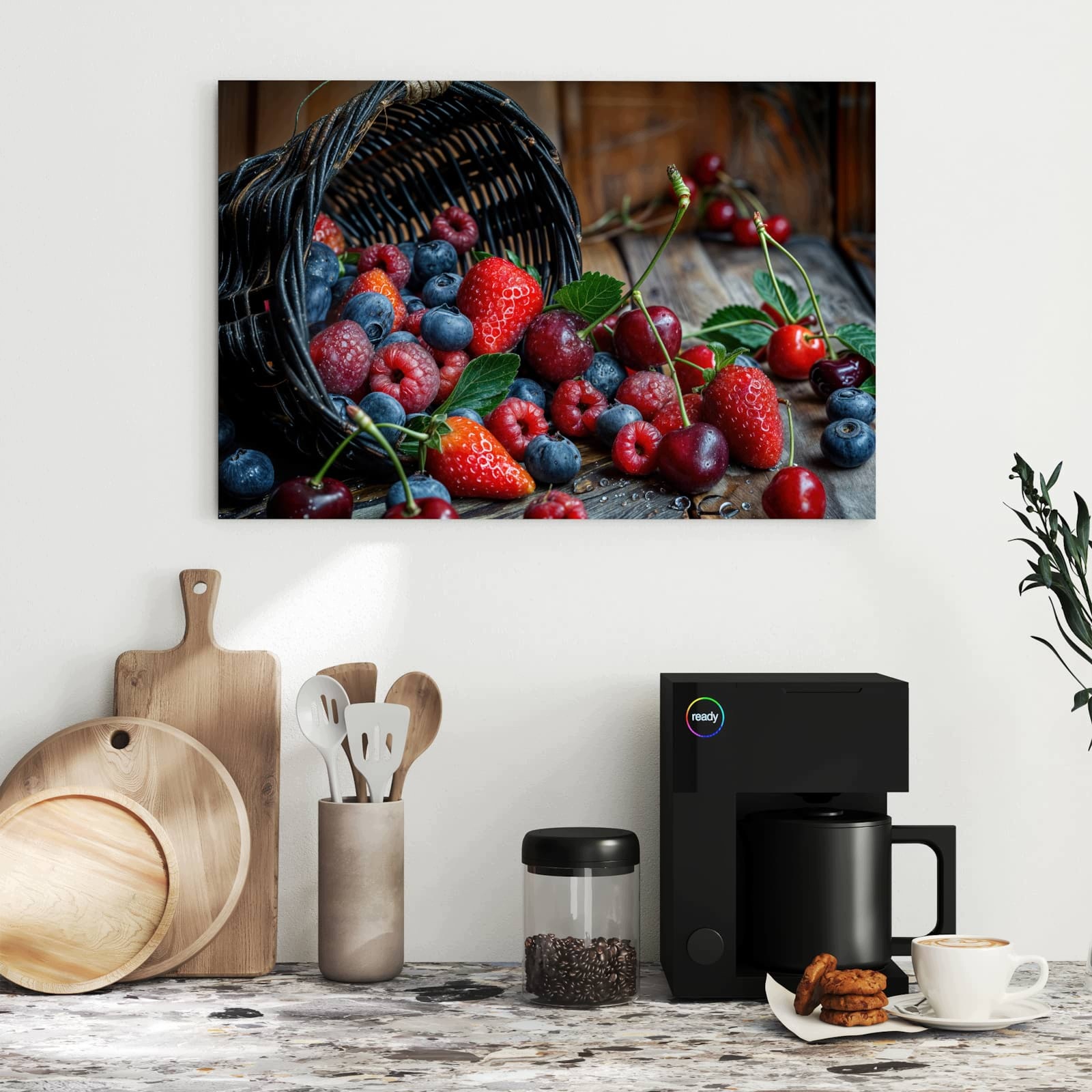 Magnetická tabule – obraz na zeď Čerstvý košík bobulí | 60 × 40 cm