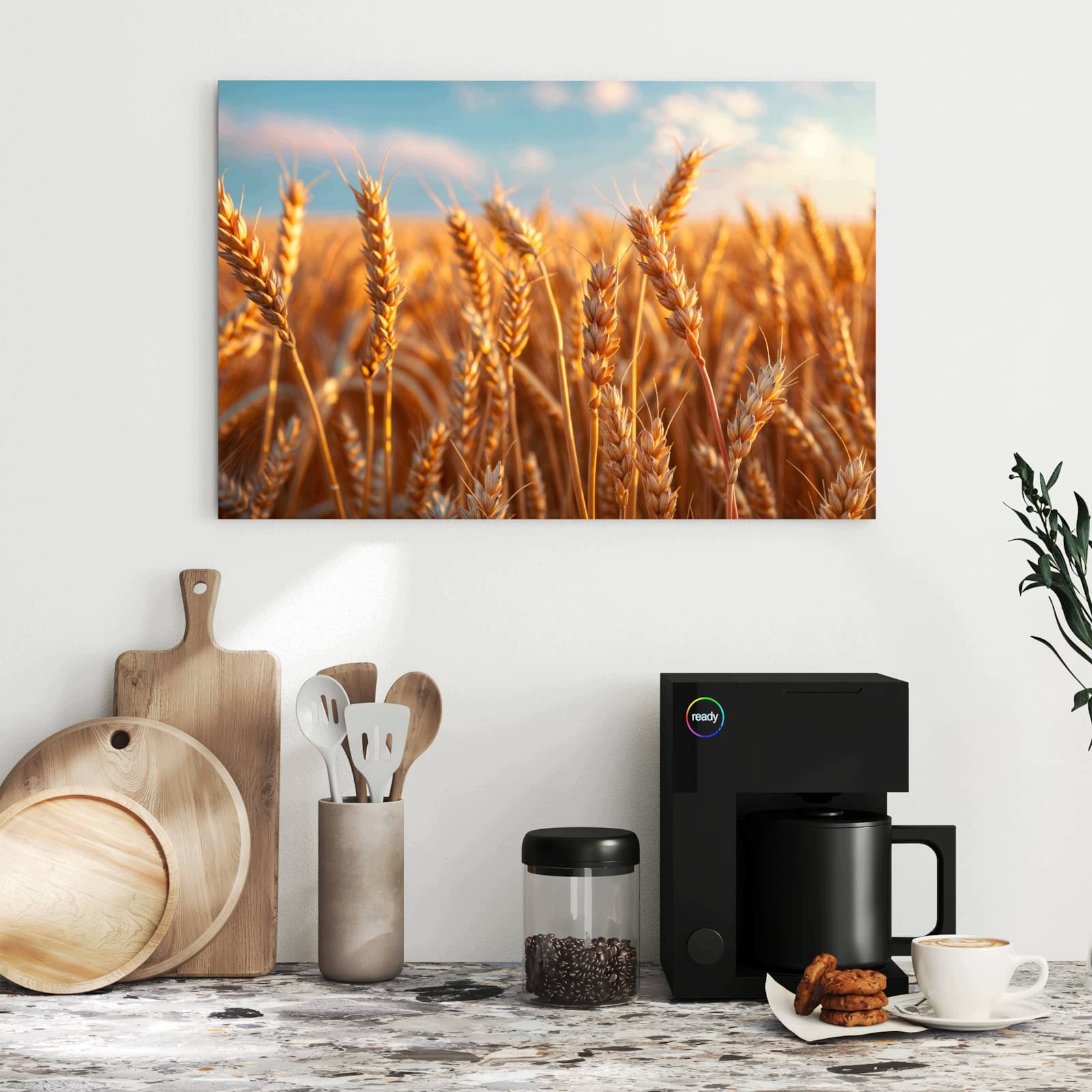 Magnetická tabule – obraz na zeď Pole pšenice západ slunce | 60 × 40 cm