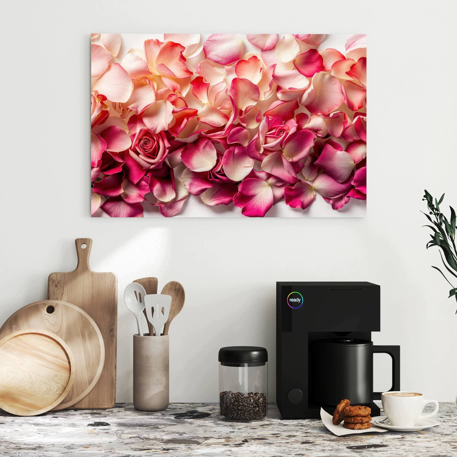 Magnetická tabule – obraz na zeď Okvětní lístky růží – hra barev | 60 × 40 cm