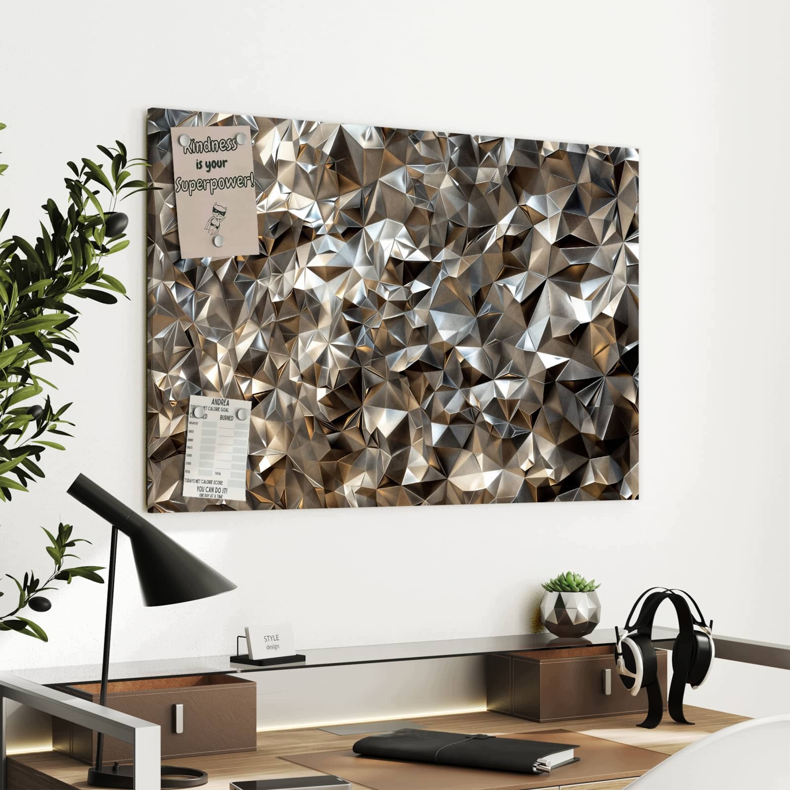 Magnetická tabule – obraz na zeď Geometrický motiv | 90 × 60 cm