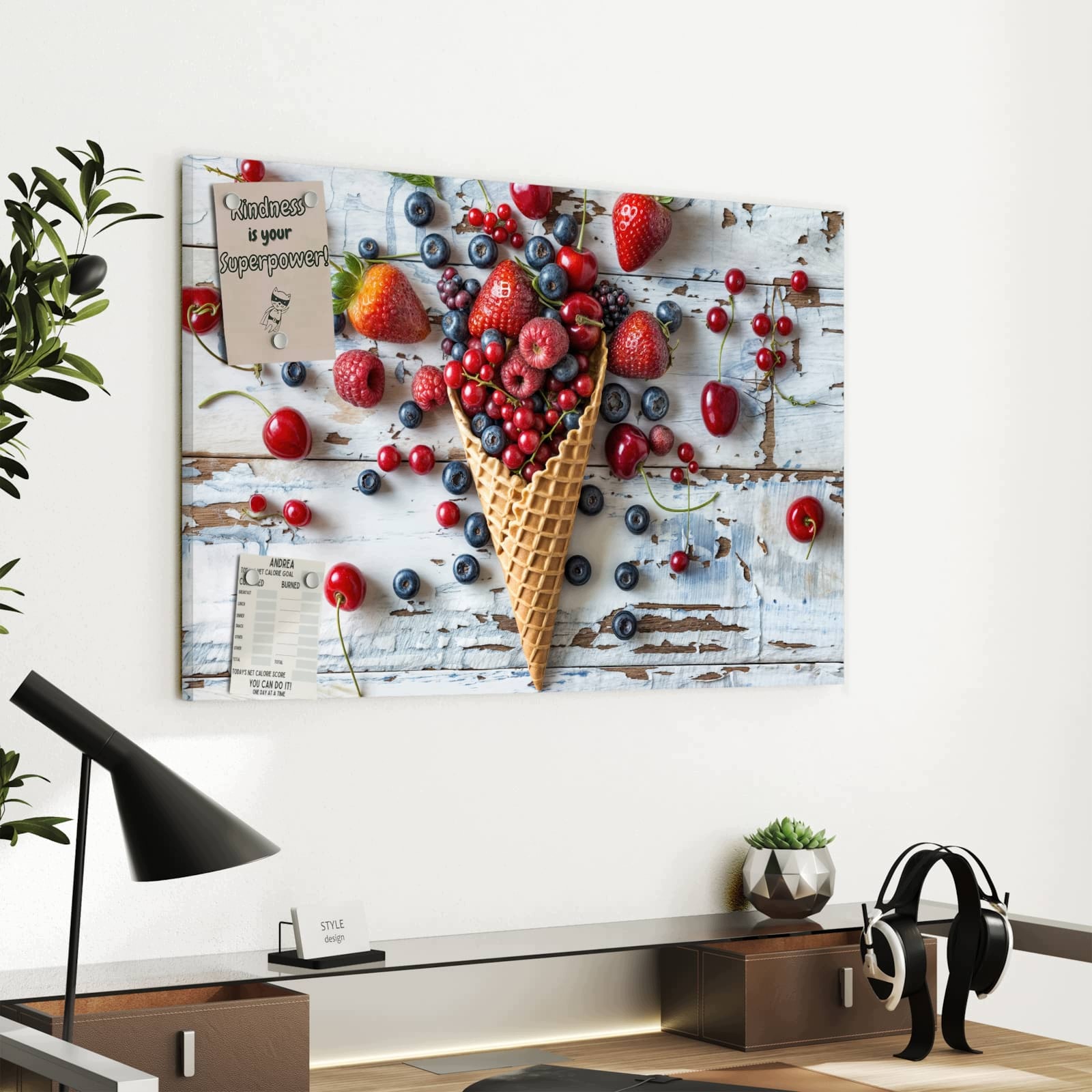 Magnetická tabule – obraz na zeď Ovoce zmrzlina | 60 × 40 cm