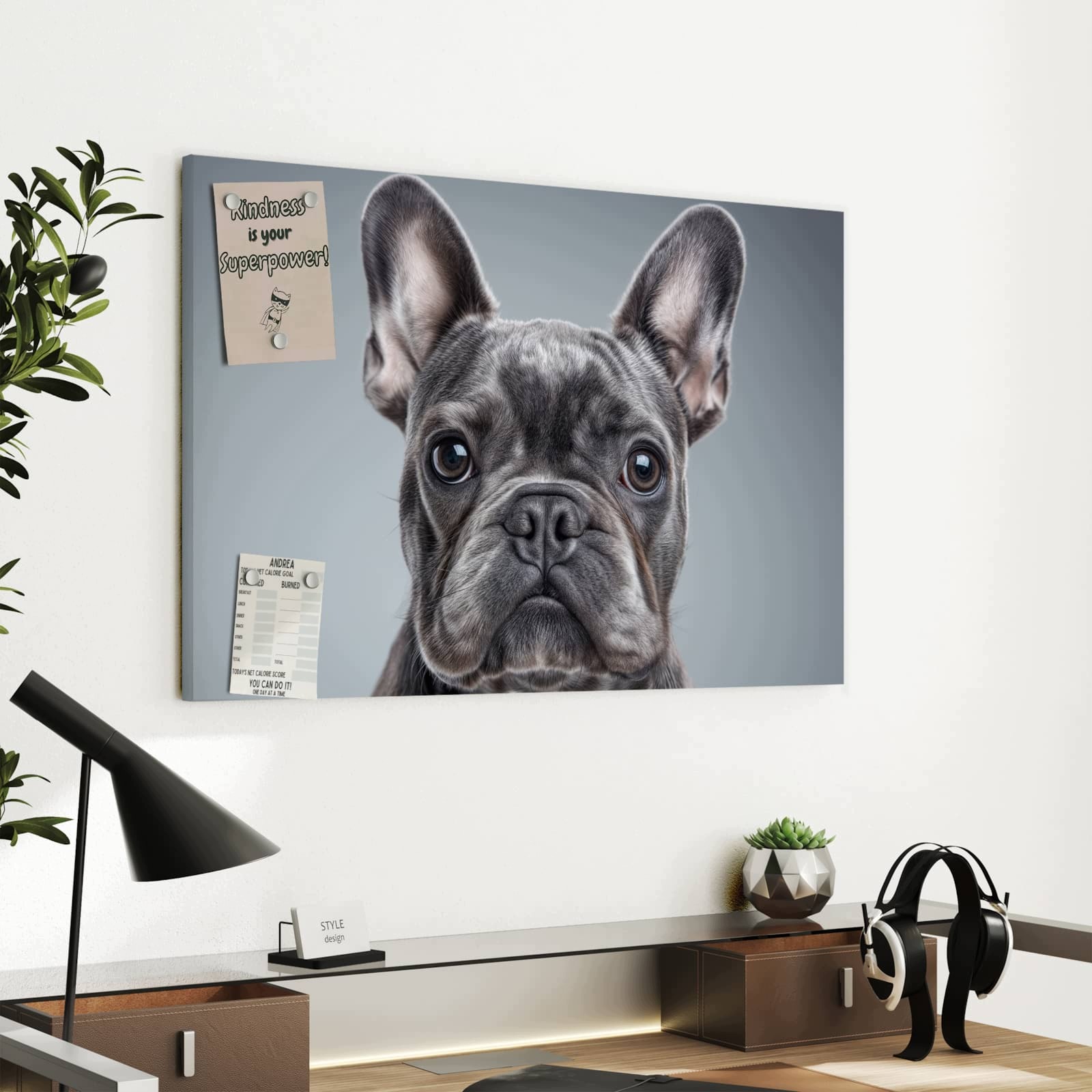 Magnetická tabule – obraz na zeď Francouzský buldoček – motiv 2 | 60 × 40 cm