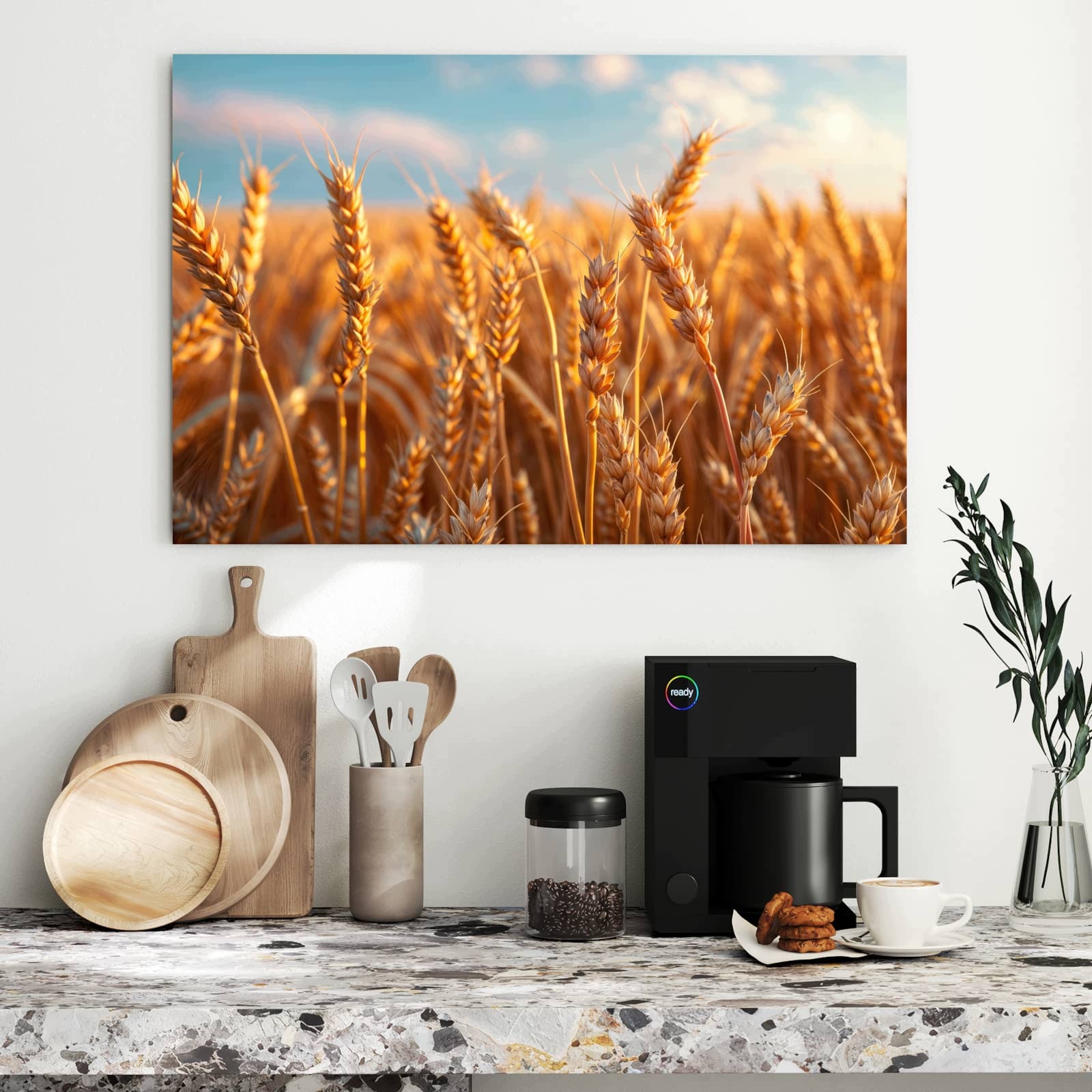 Magnetická tabule – obraz na zeď Pole pšenice západ slunce | 90 × 60 cm