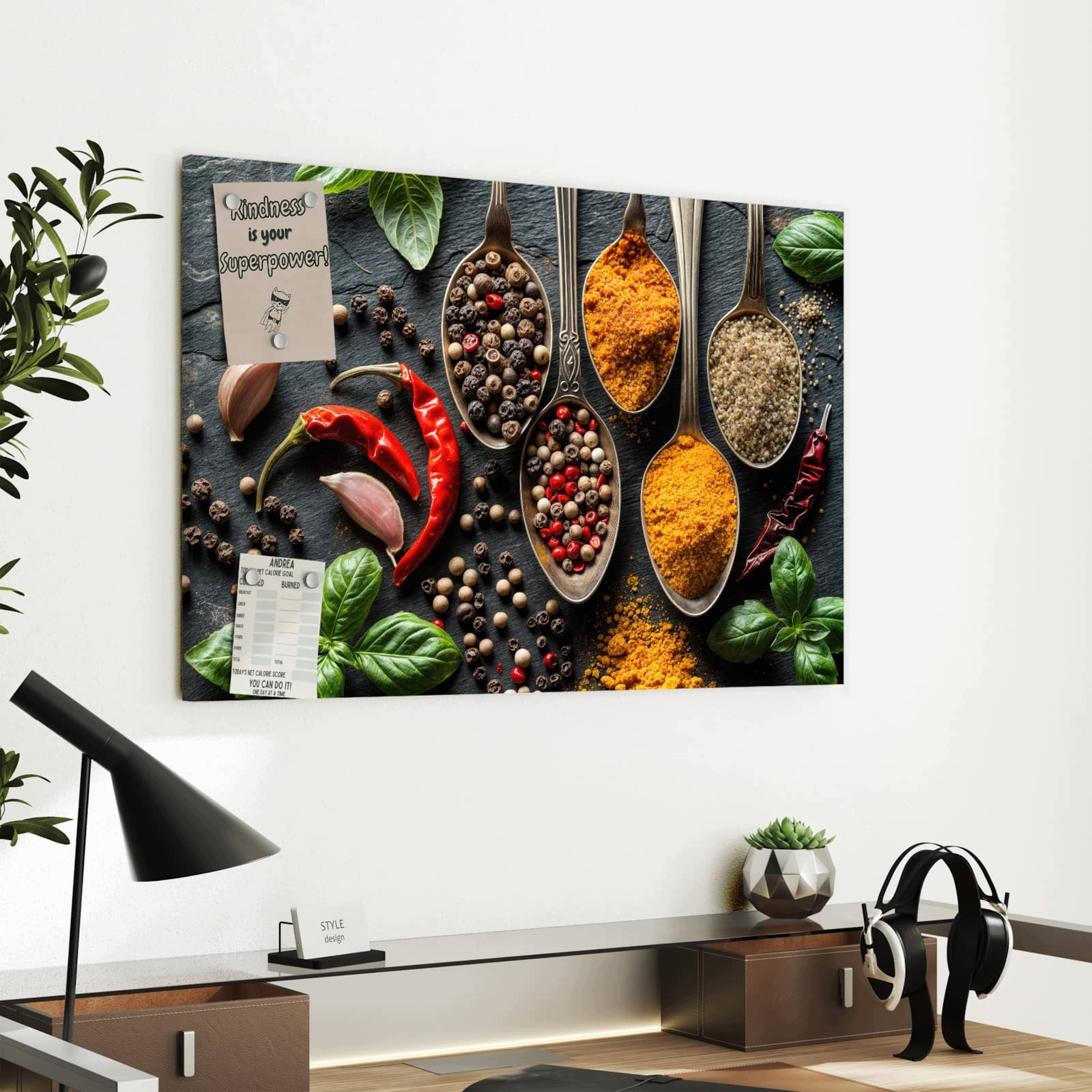 Magnetická tabule – obraz na zeď Kuchyňské koření | 60 × 40 cm