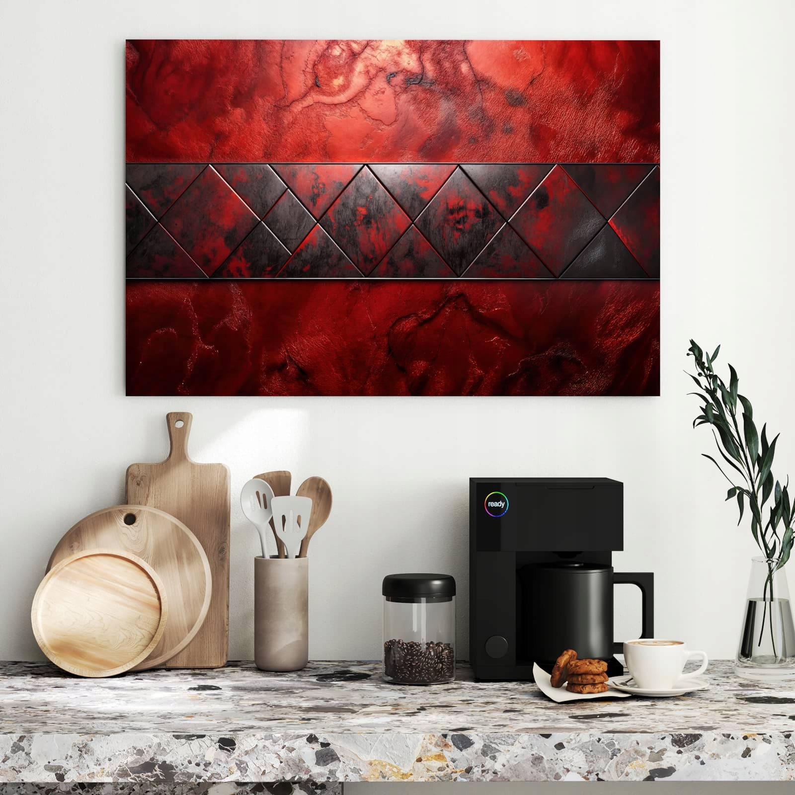 Magnetická tabule – obraz na zeď Tmavý nástěnný vzor | 90 × 60 cm