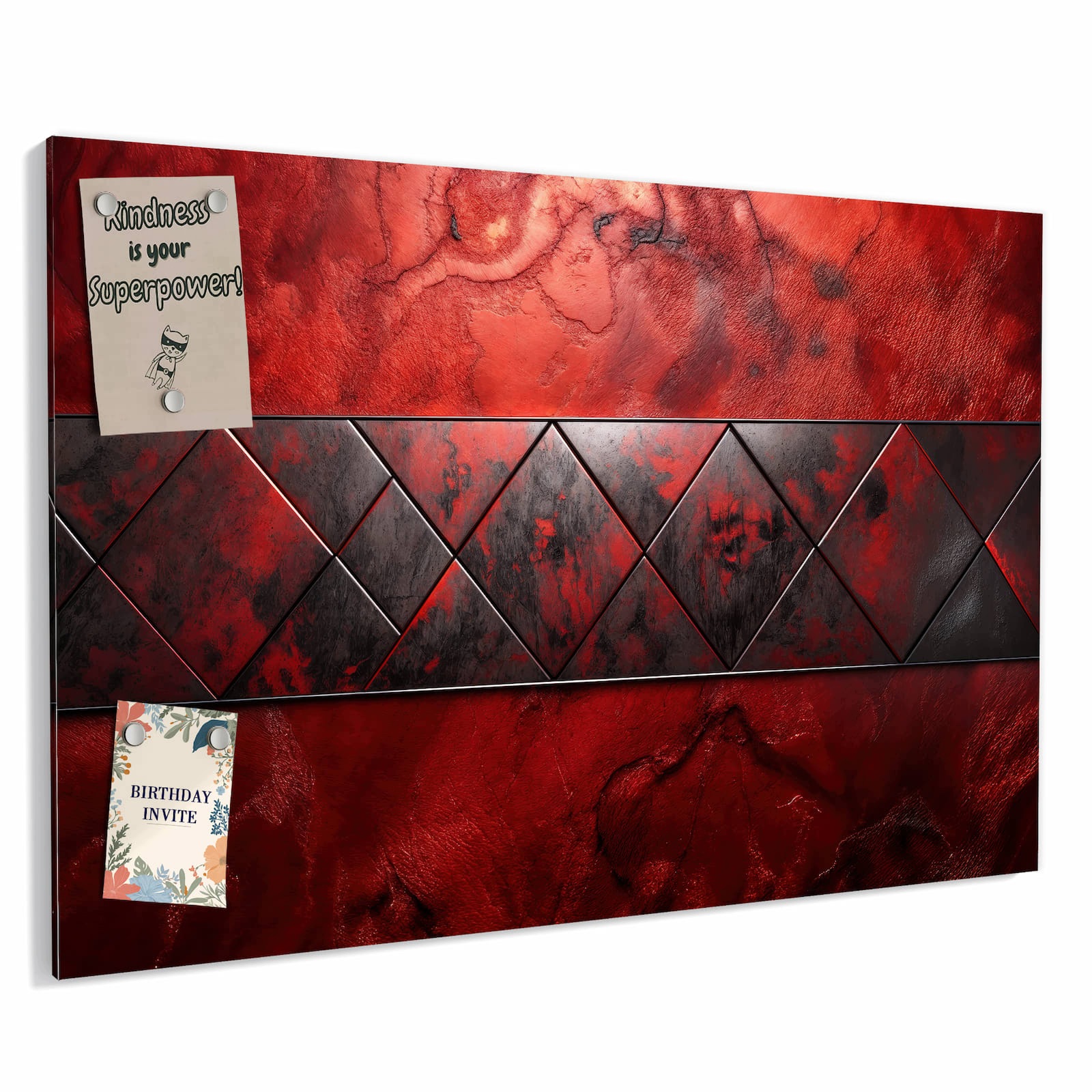 Magnetická tabule – obraz na zeď Tmavý nástěnný vzor | 90 × 60 cm