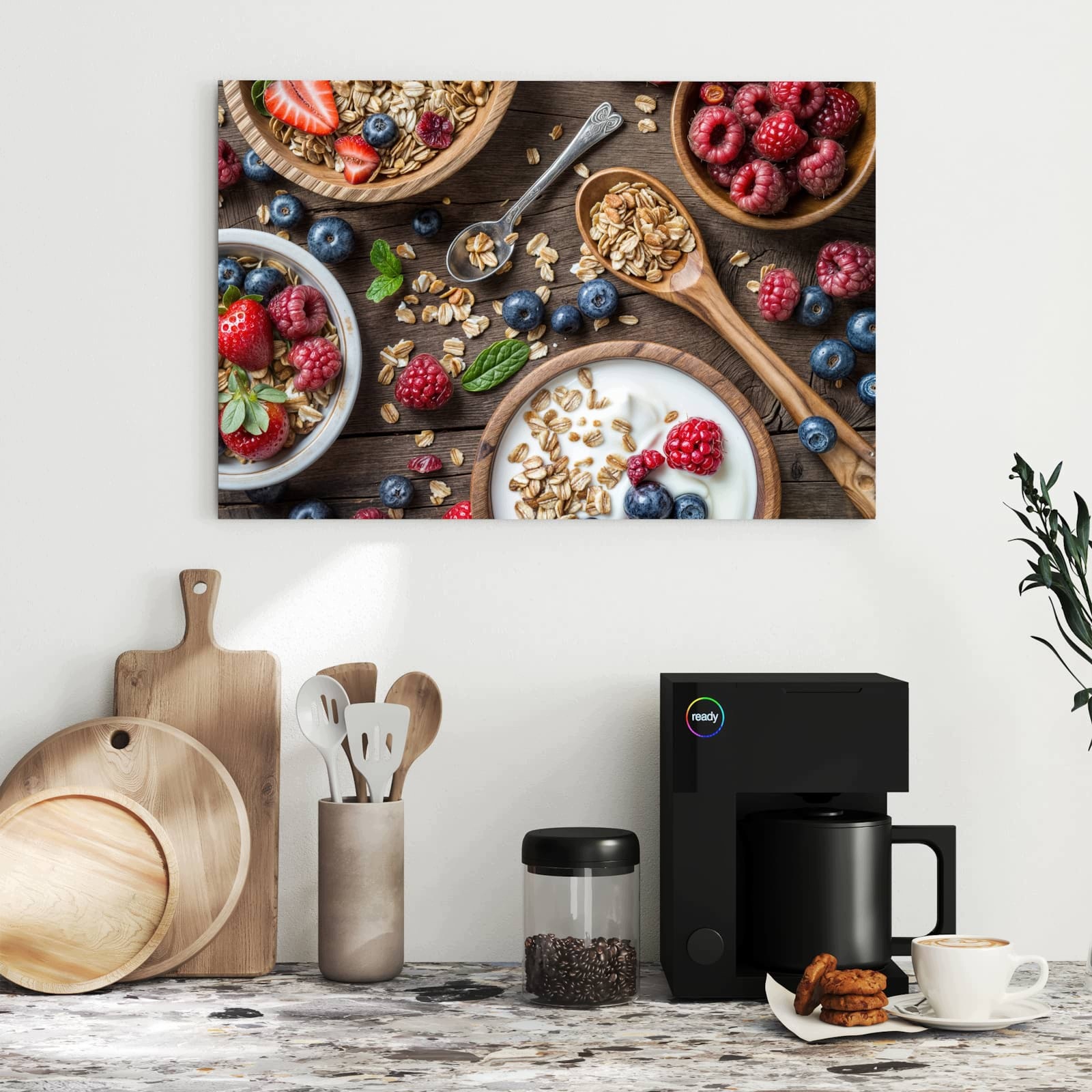 Magnetická tabule – obraz na zeď Müsli s bobulemi | 60 × 40 cm