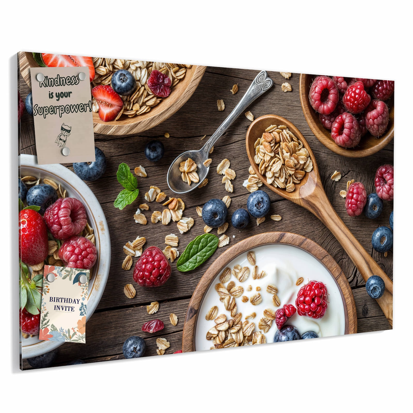 Magnetická tabule – obraz na zeď Müsli s bobulemi | 60 × 40 cm