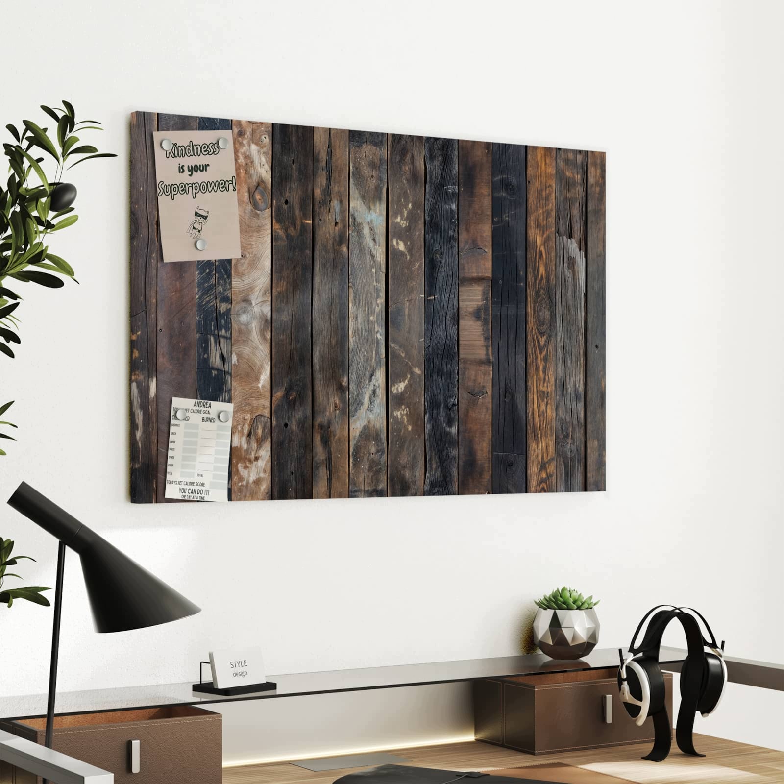 Magnetická tabule – obraz na zeď Hnědá podlahová prkna | 60 × 40 cm