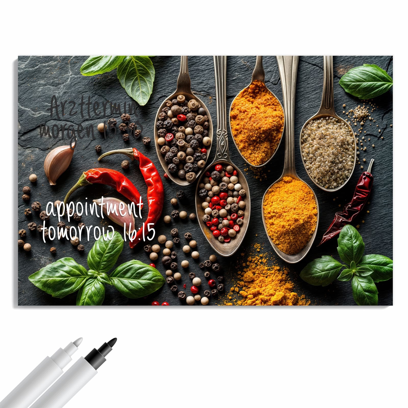 Magnetická tabule – obraz na zeď Kuchyňské koření | 90 × 60 cm