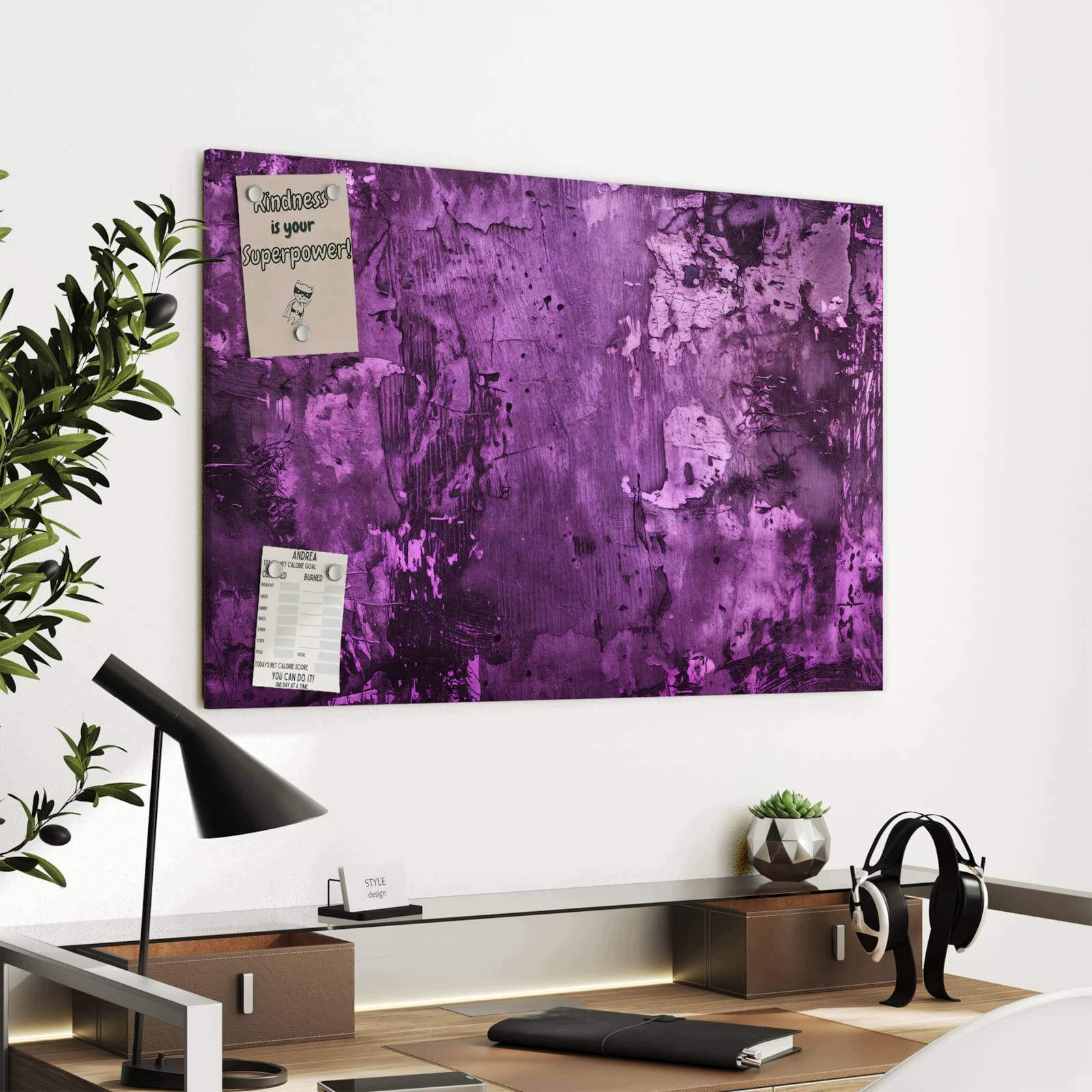 Magnetická tabule – obraz na zeď Abstraktní stěna | 90 × 60 cm