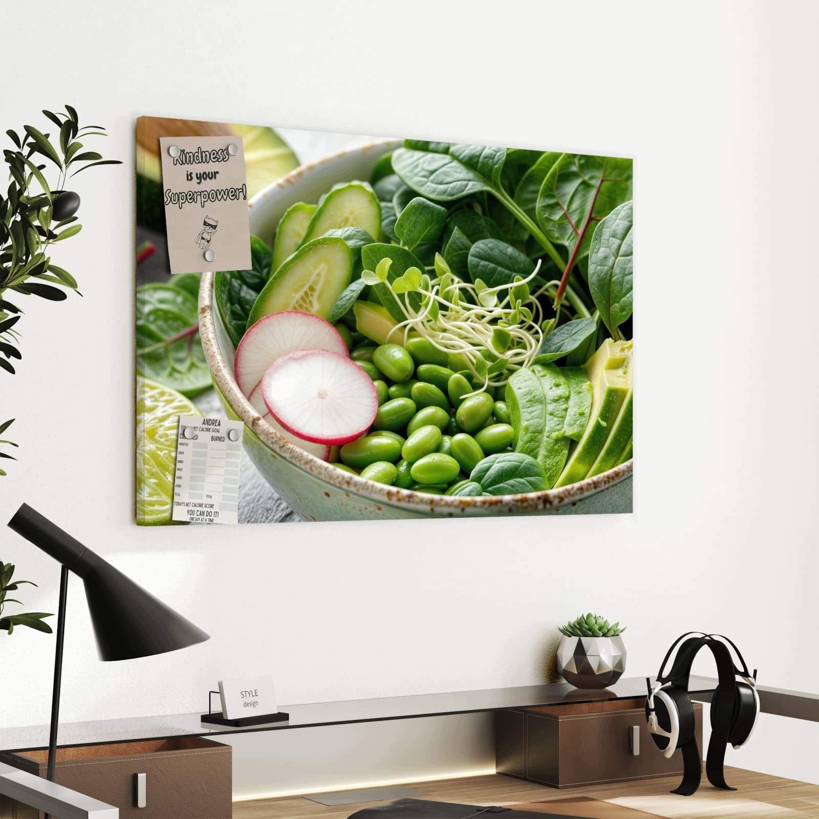 Magnetická tabule – obraz na zeď Zdravý salát | 60 × 40 cm