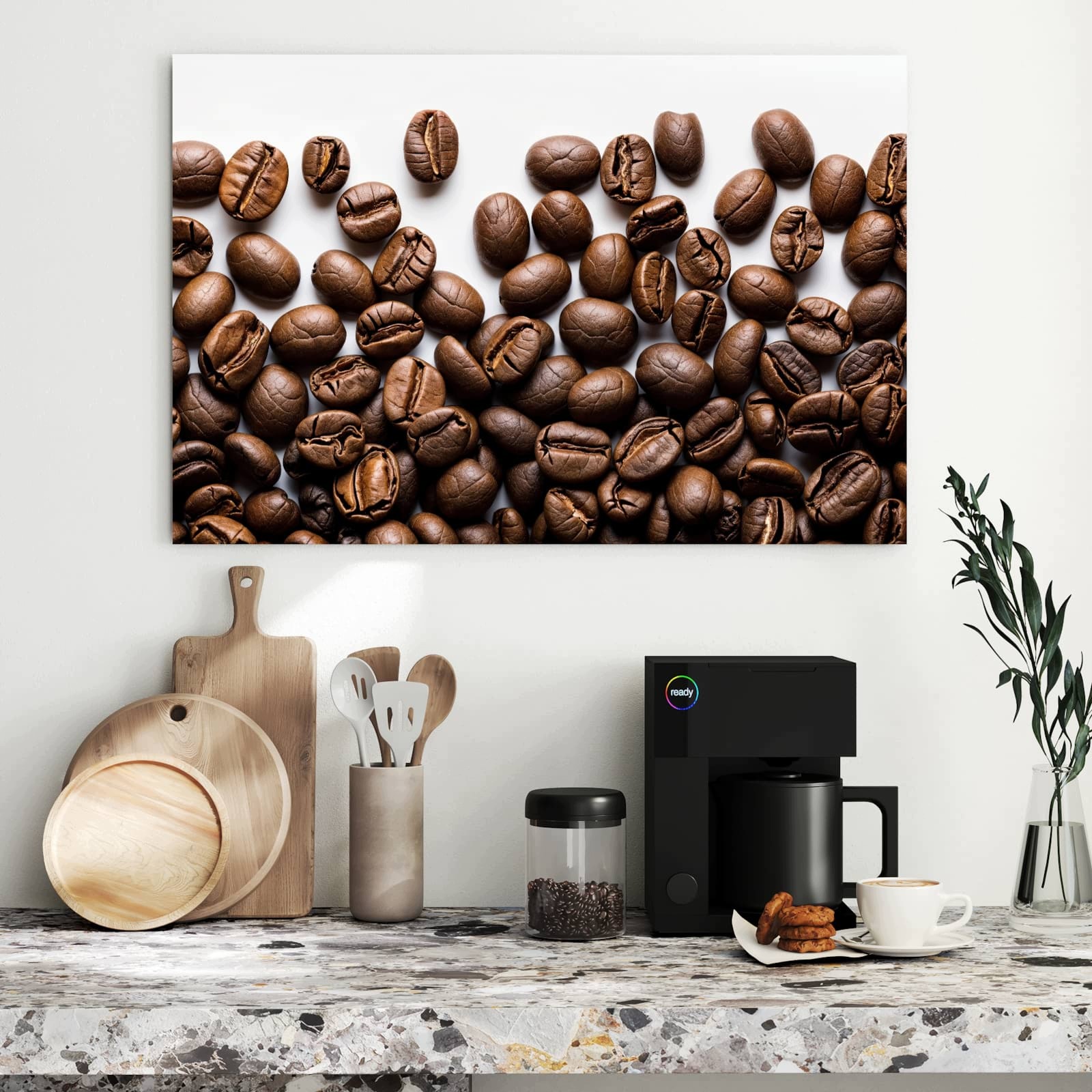 Magnetická tabule – obraz na zeď Teplá zrnka kávy | 90 × 60 cm