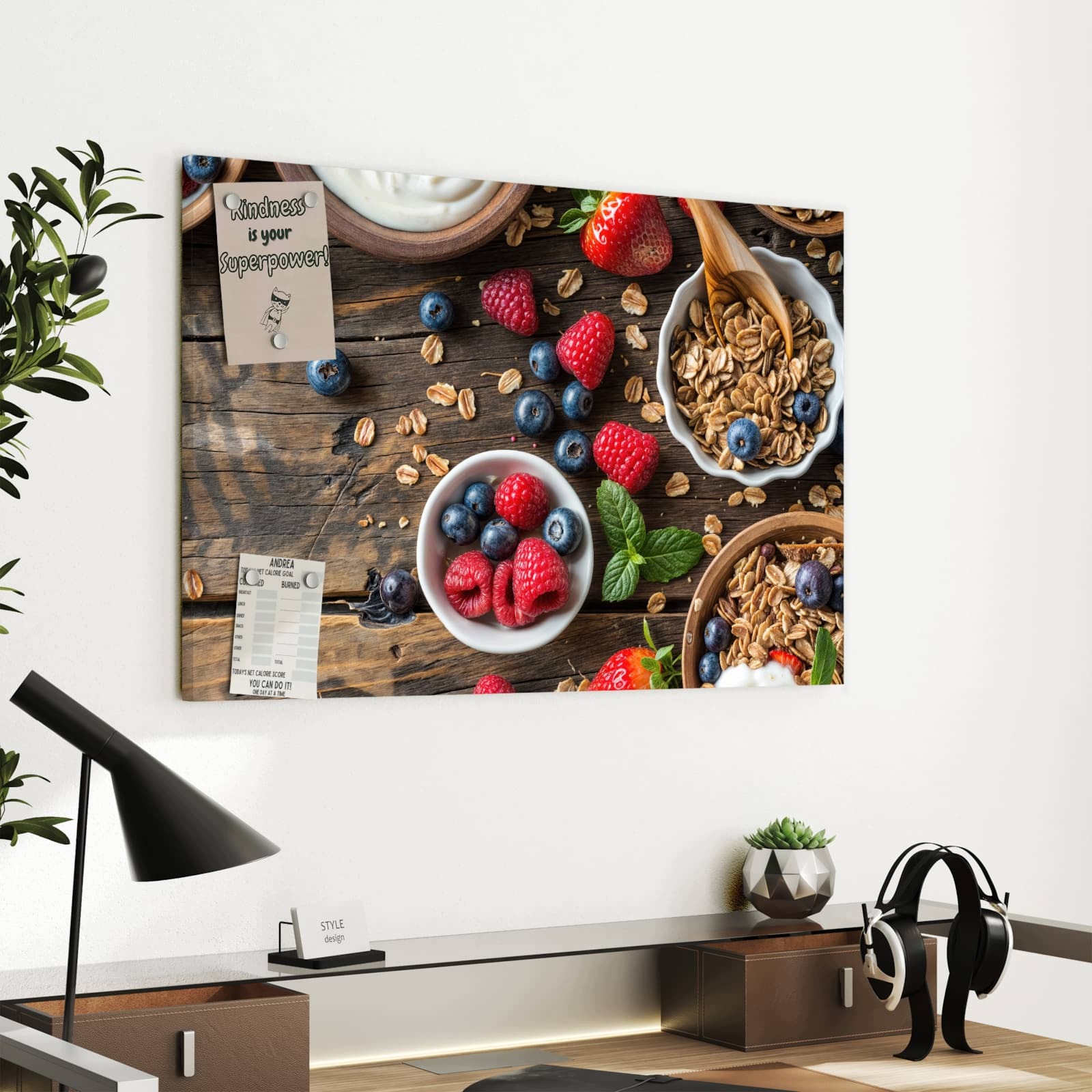 Magnetická tabule – obraz na zeď Snídaně müsli | 60 × 40 cm