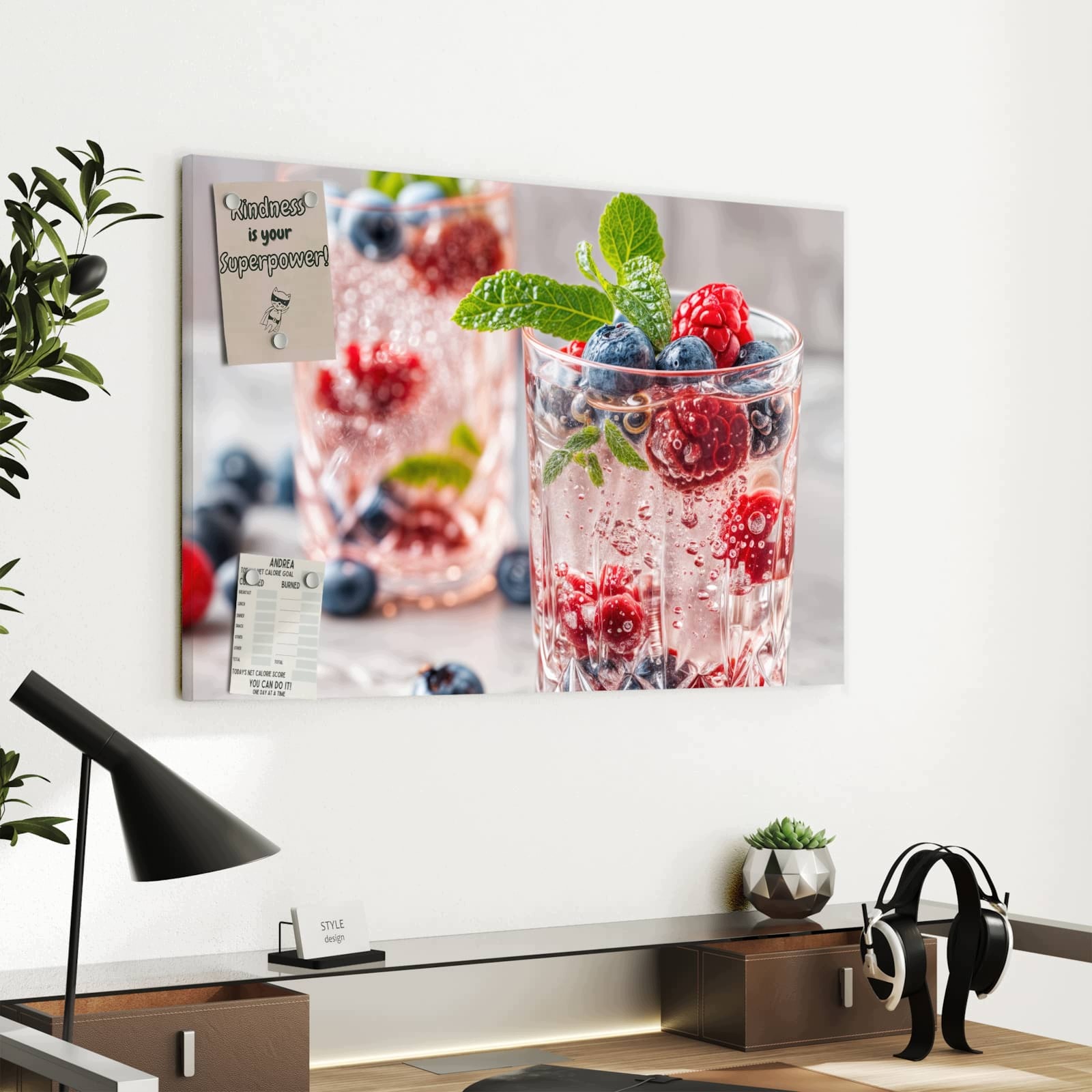 Magnetická tabule – obraz na zeď Koktejl bobule | 60 × 40 cm