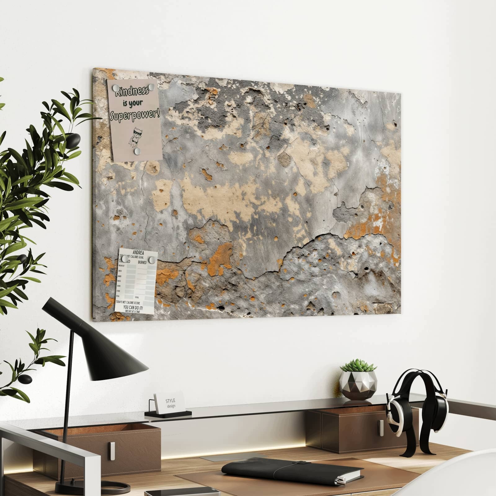 Magnetická tabule – obraz na zeď Vybledlá stěna | 90 × 60 cm