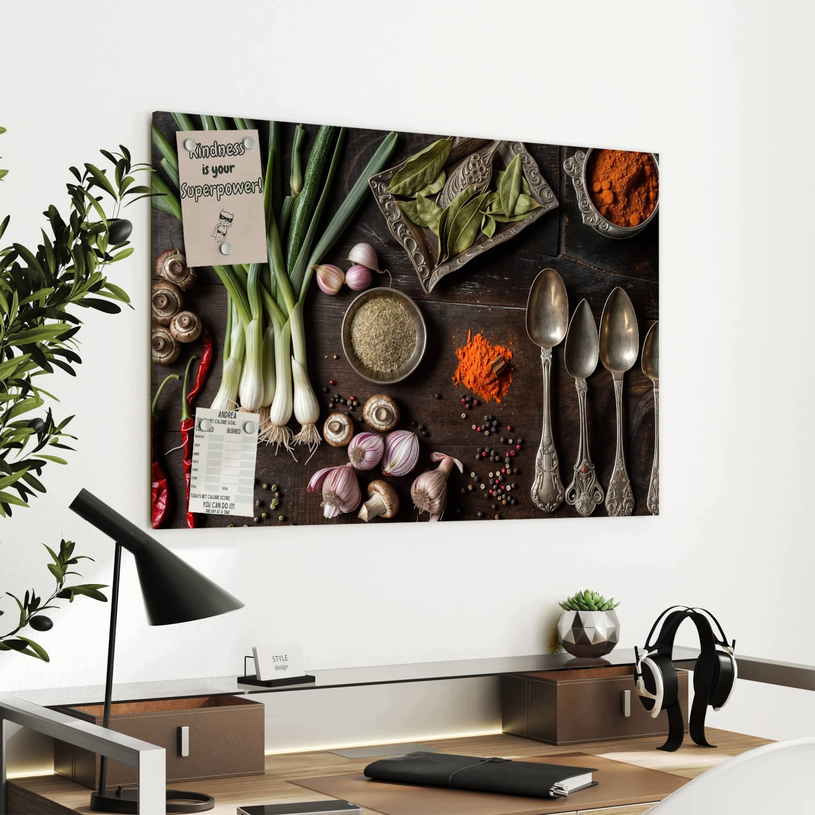Magnetická tabule – obraz na zeď Vášeň pro vaření | 90 × 60 cm