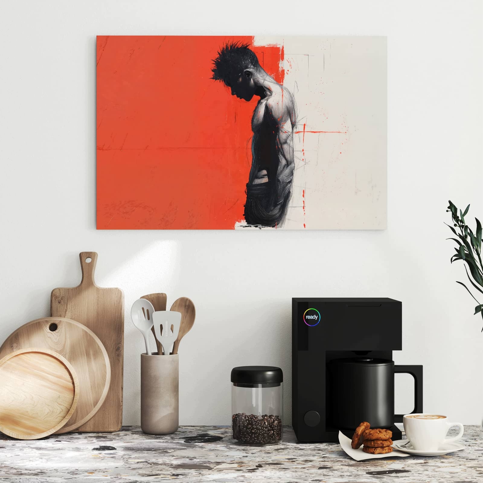 Magnetická tabule – obraz na zeď Zamyšlený muž | 60 × 40 cm
