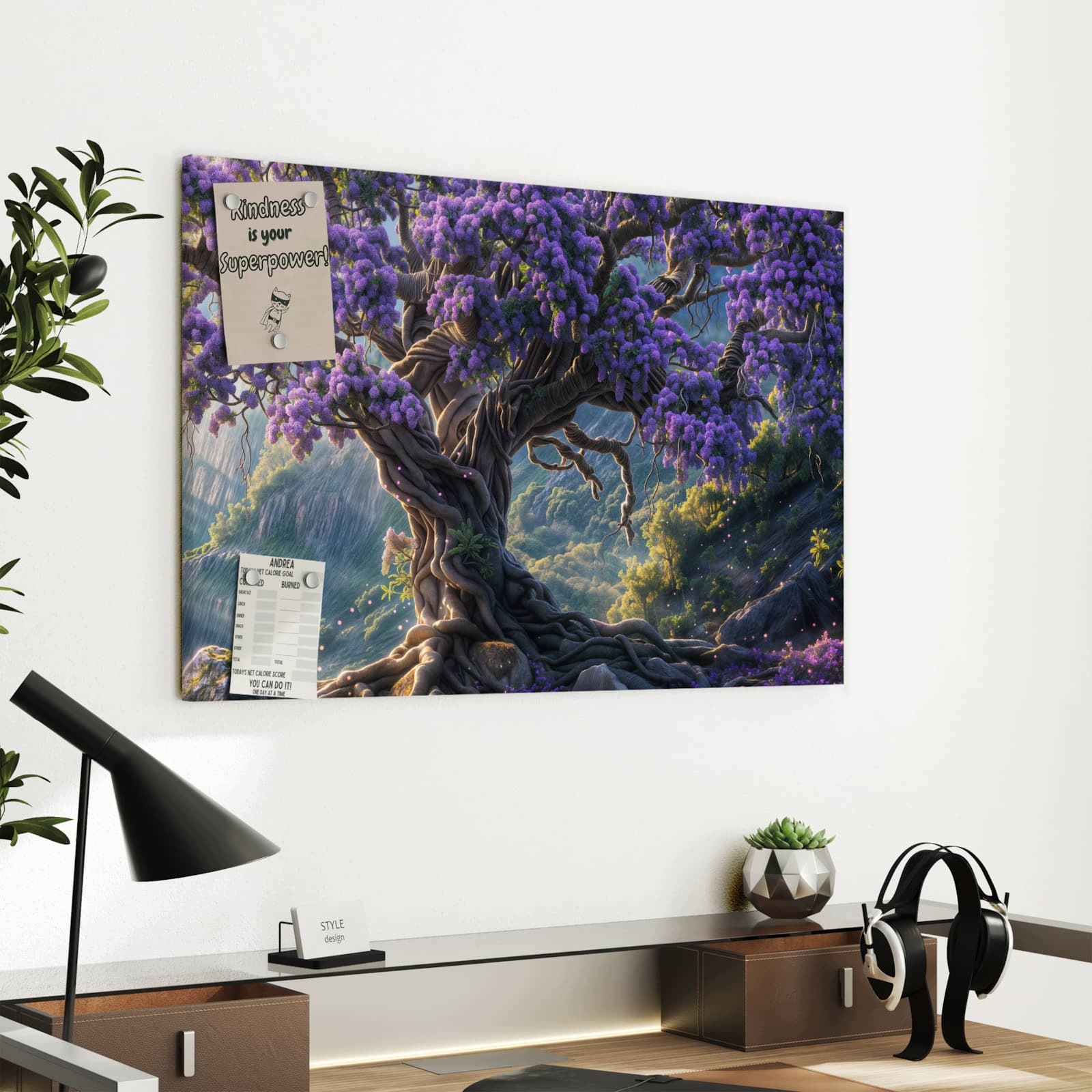 Magnetická tabule – obraz na zeď Magický strom | 60 × 40 cm