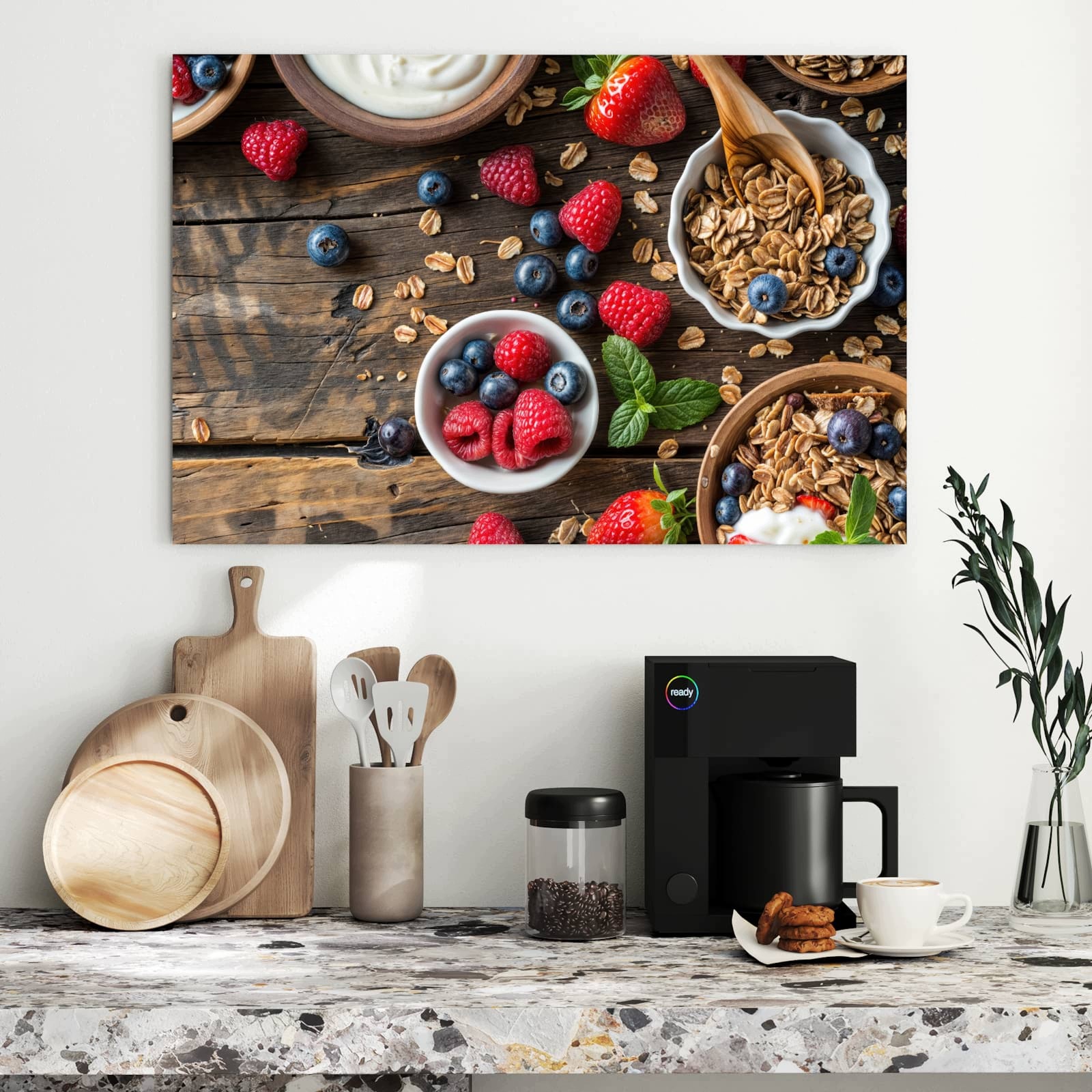 Magnetická tabule – obraz na zeď Snídaně müsli | 90 × 60 cm
