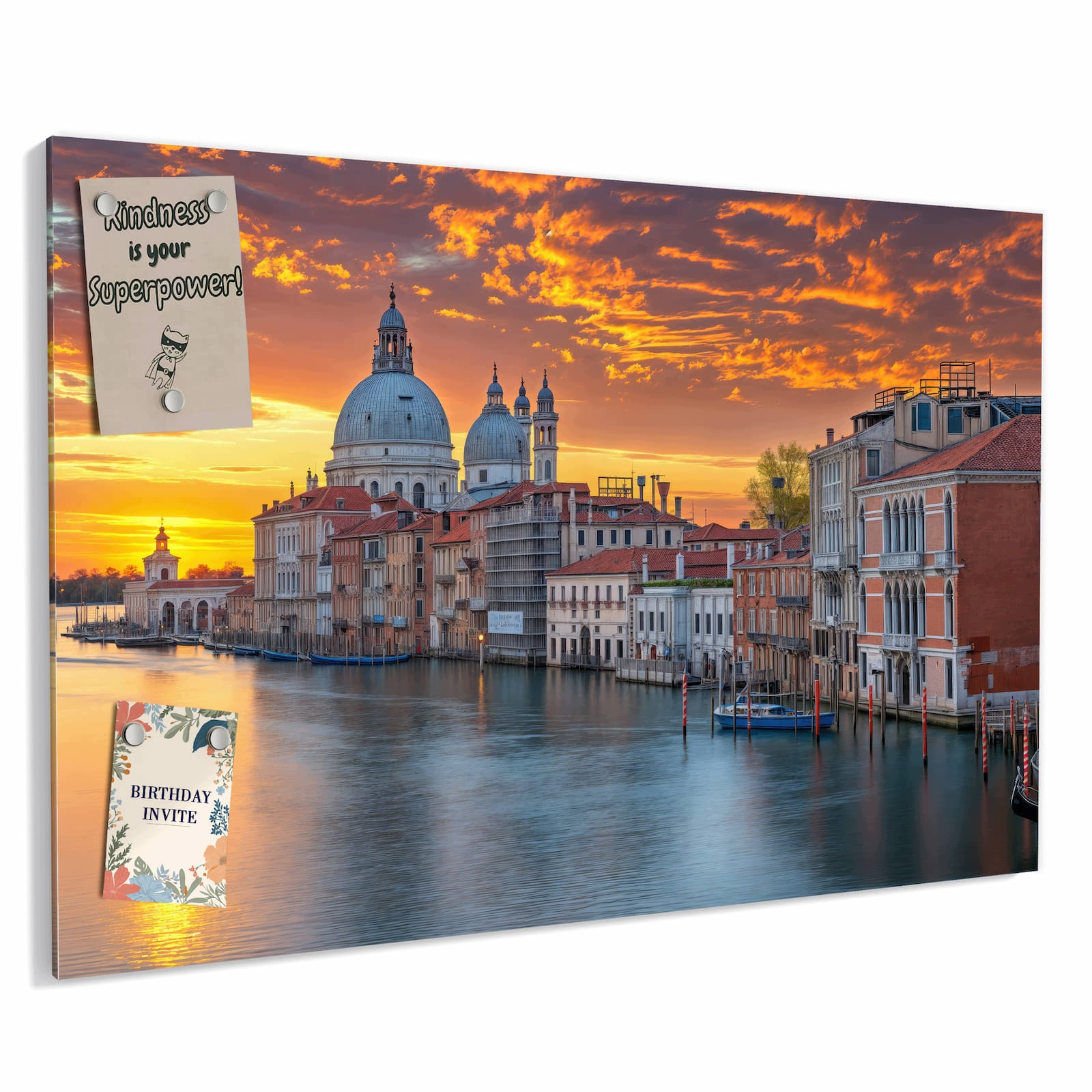 Magnetická tabule – obraz na zeď Benátky při západu slunce | 60 × 40 cm