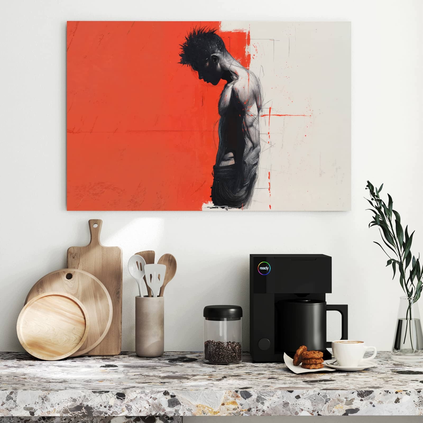 Magnetická tabule – obraz na zeď Zamyšlený muž | 90 × 60 cm