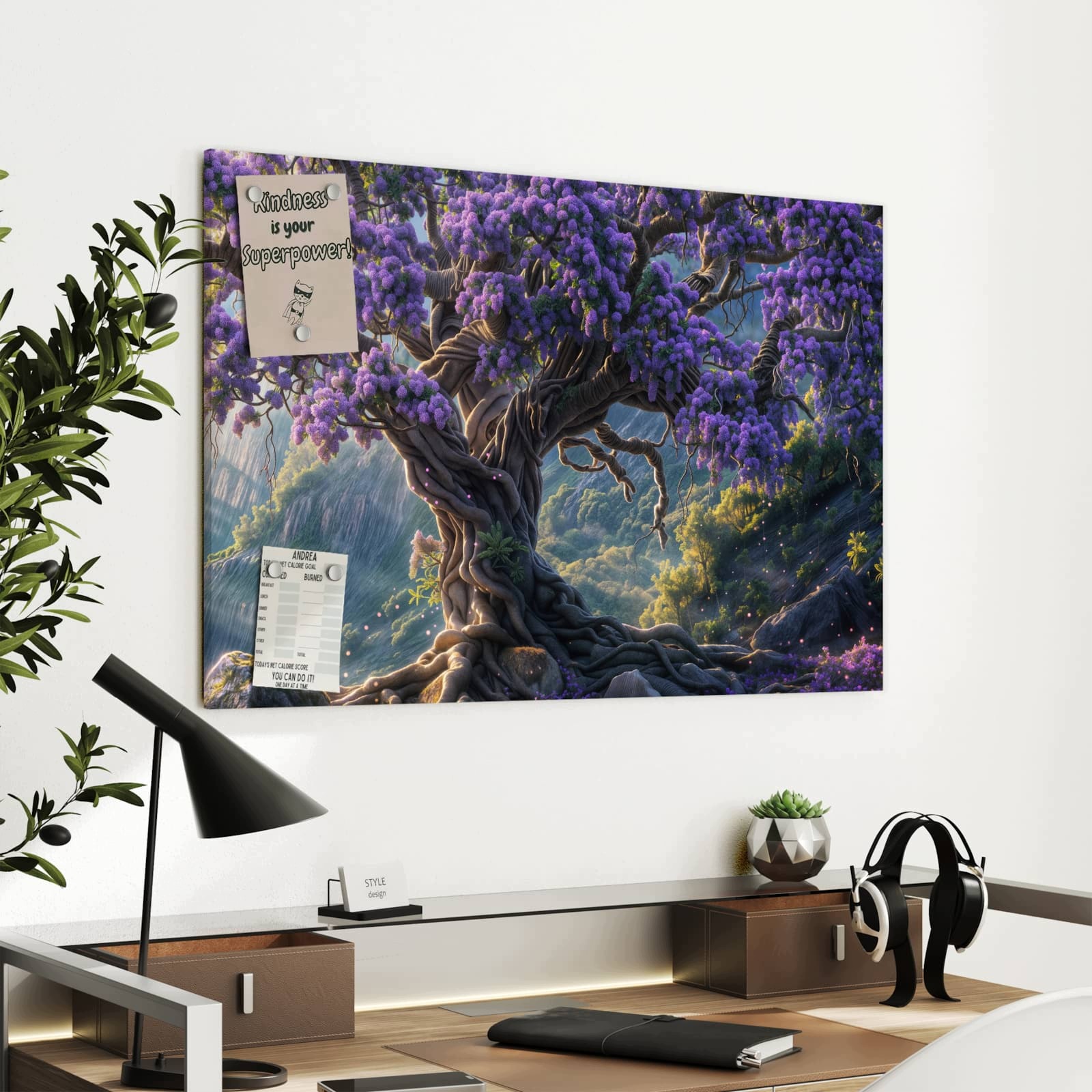 Magnetická tabule – obraz na zeď Magický strom | 90 × 60 cm