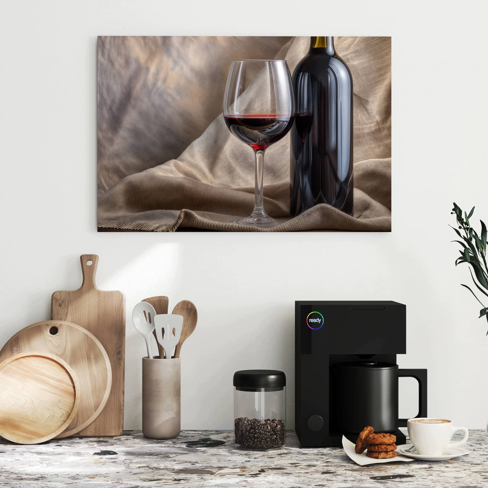 Magnetická tabule – obraz na zeď Víno ve sklenici | 60 × 40 cm