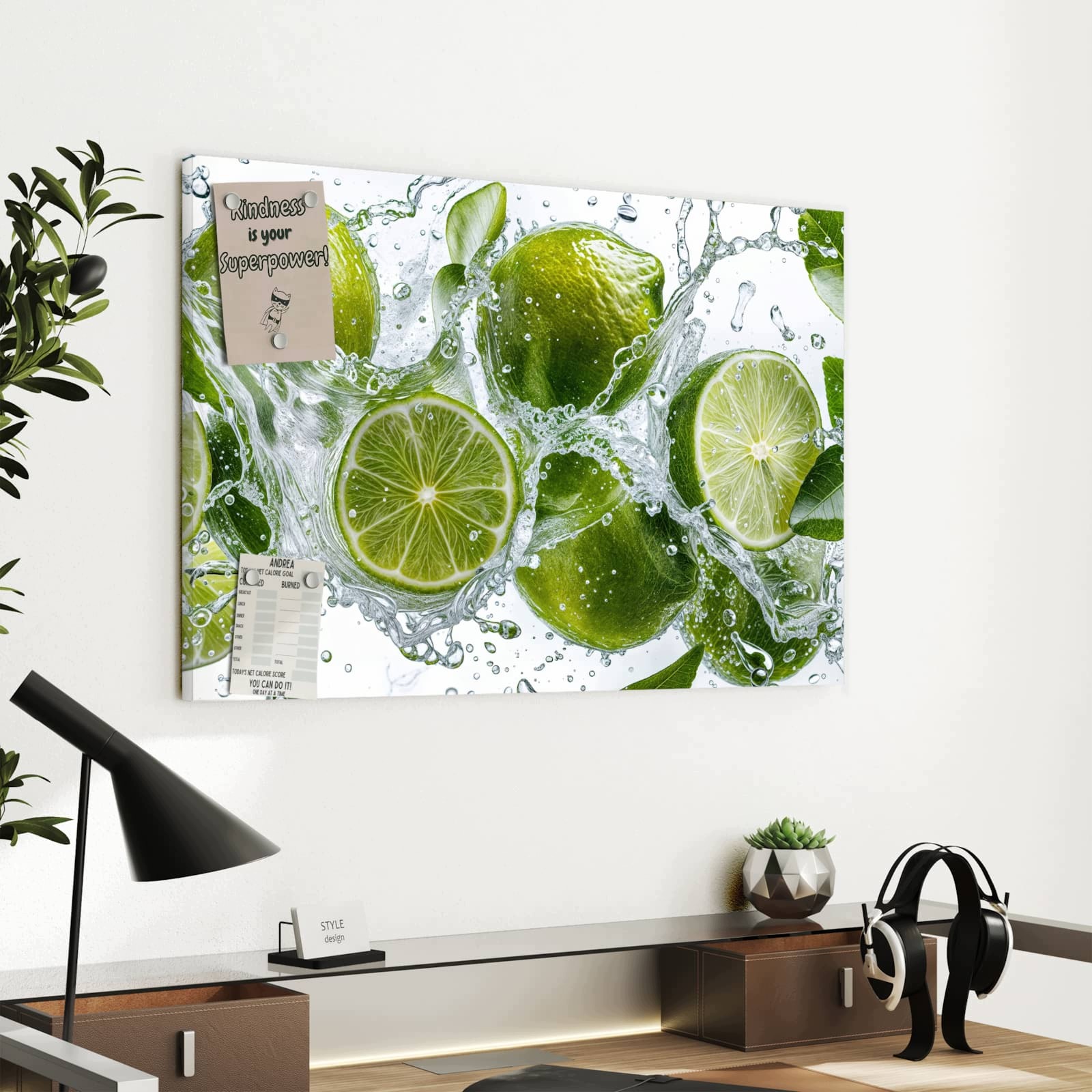Magnetická tabule – obraz na zeď Šumivé limetky | 60 × 40 cm