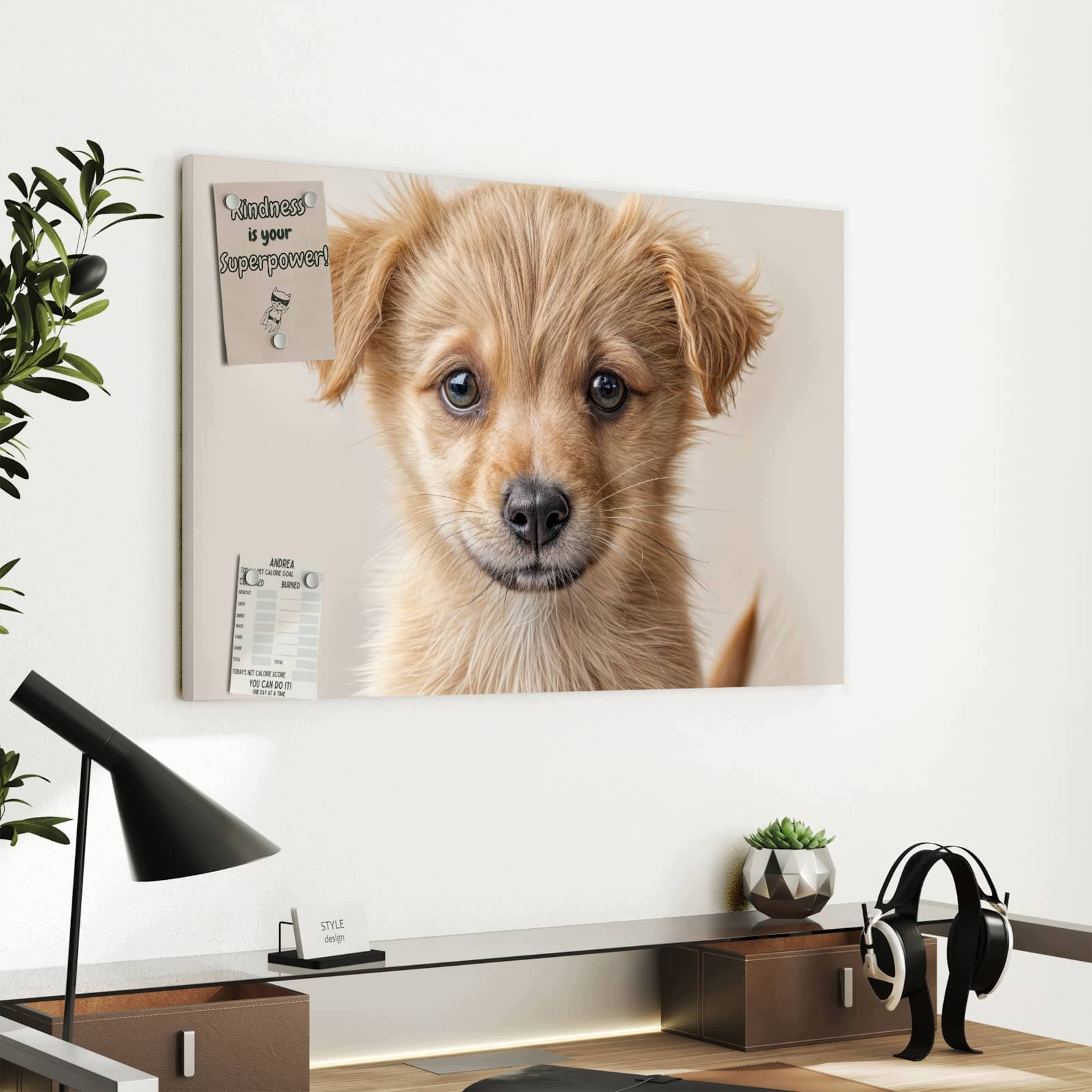 Magnetická tabule – obraz na zeď Fotografie štěněte | 60 × 40 cm