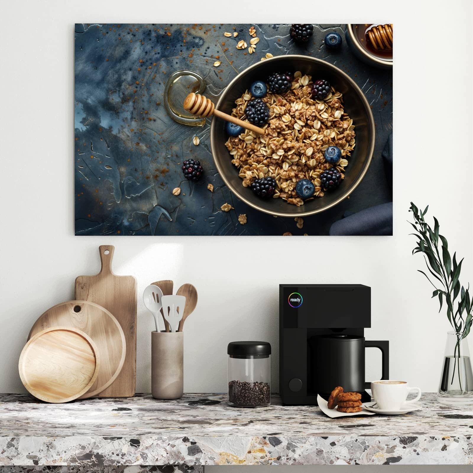 Magnetická tabule – obraz na zeď Müsli bobule | 90 × 60 cm