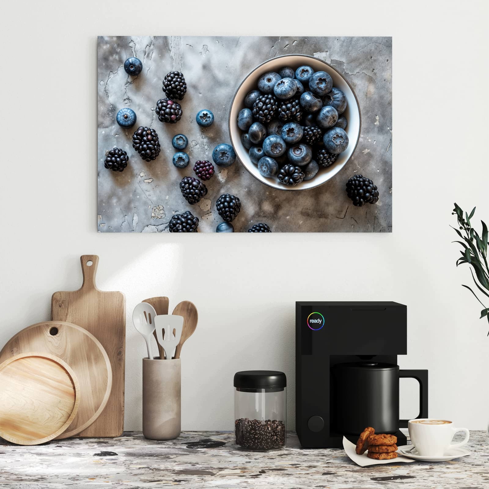 Magnetická tabule – obraz na zeď Borůvky ostružiny | 60 × 40 cm