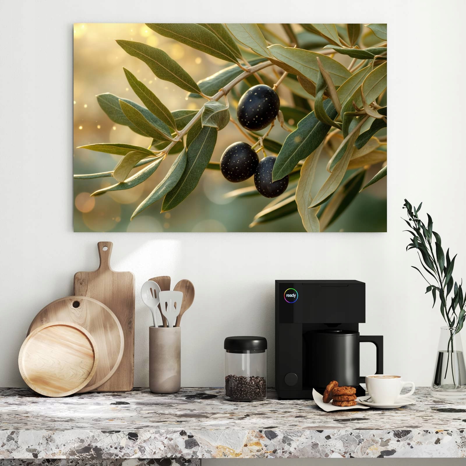 Magnetická tabule – obraz na zeď Olivová větvička | 90 × 60 cm