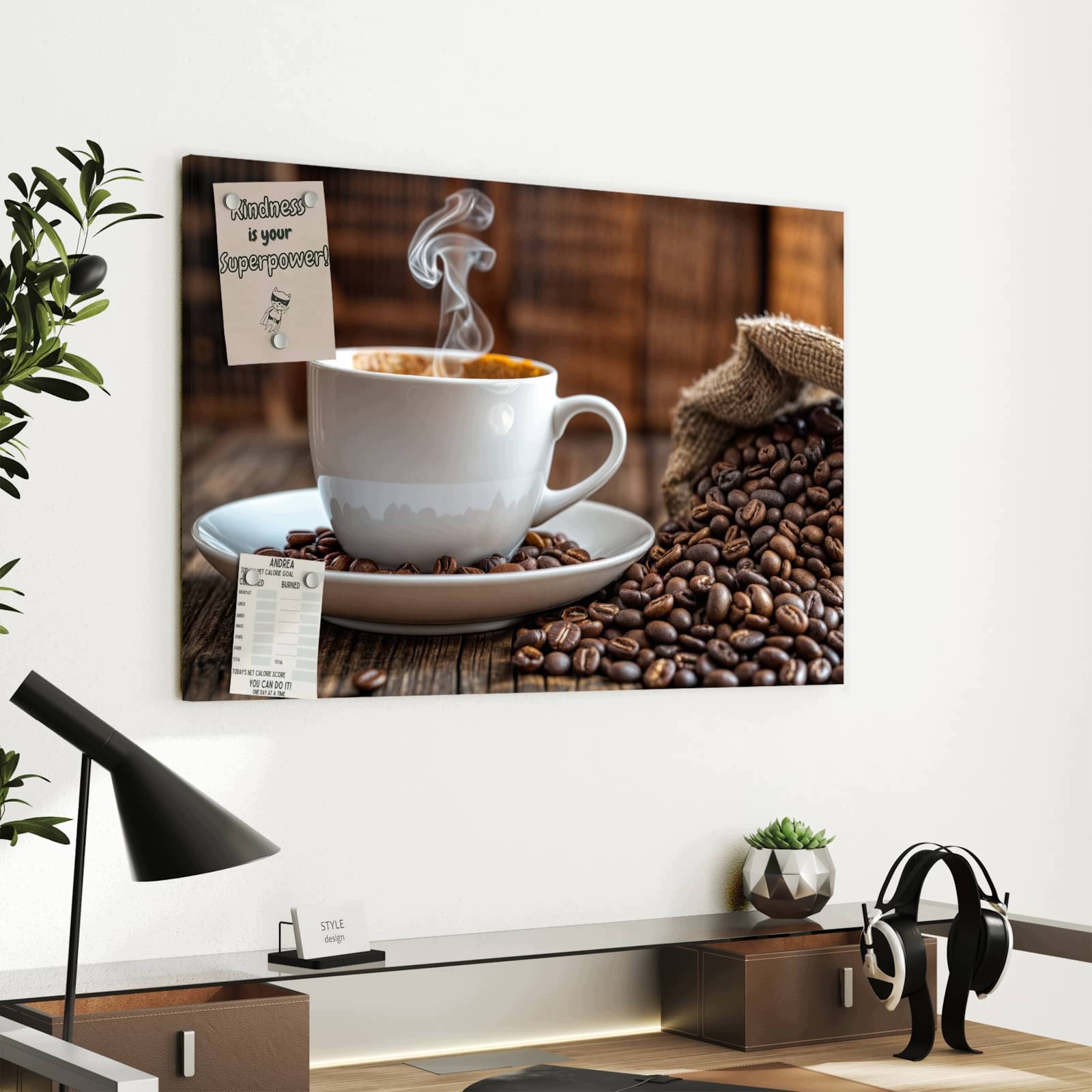 Magnetická tabule – obraz na zeď Potěšení kávy | 60 × 40 cm